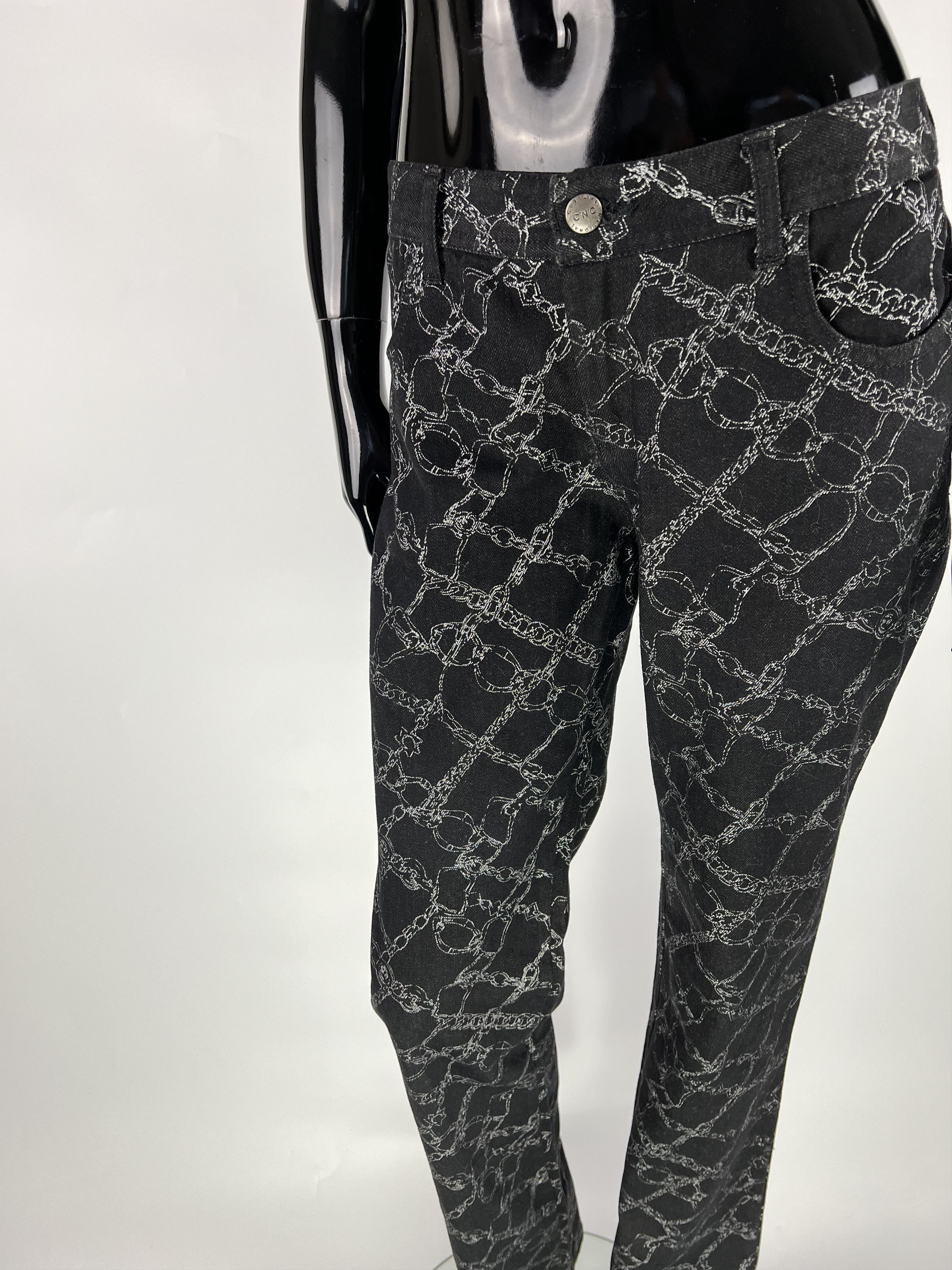 Costume National CNC Costume National Chain Full Print Jeans Denim Pants Size 30" / US 8 / IT 44 - 2 Thumbnail