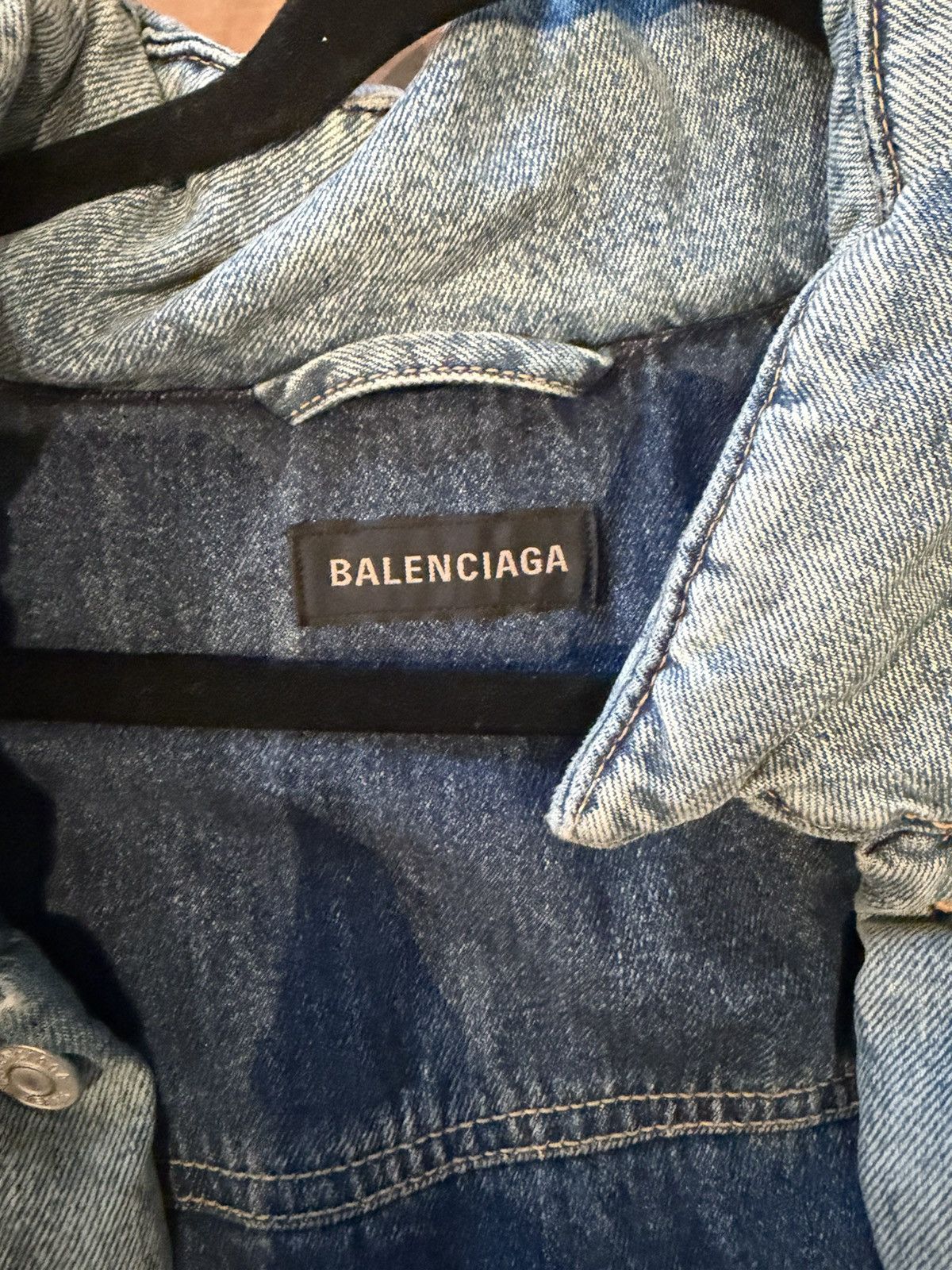 Balenciaga Balenciaga Padded Oversized Denim Jacket Size US S / EU 44-46 / 1 - 2 Thumbnail
