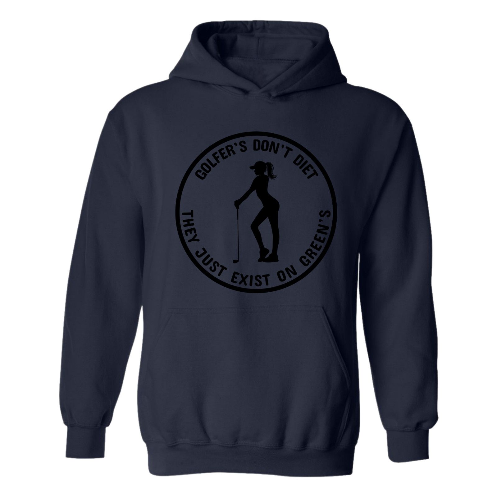 Gildan Golf Hoodie Golfers Dont Diet Funny WOMAN Golfer Sweatshirt Size US L / EU 52-54 / 3 - 9 Thumbnail