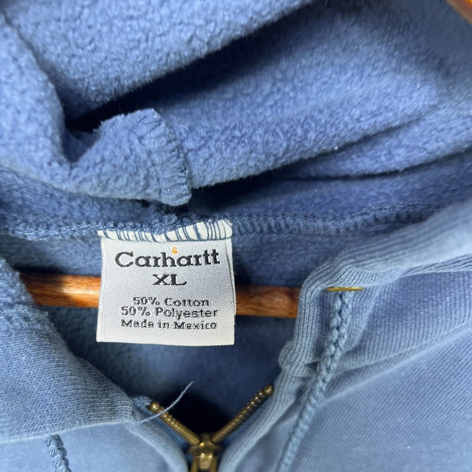 Carhartt Vintage 90s Carhartt Zip Up Hoodie XL Paint Splatter Size US XL / EU 56 / 4 - 4 Thumbnail