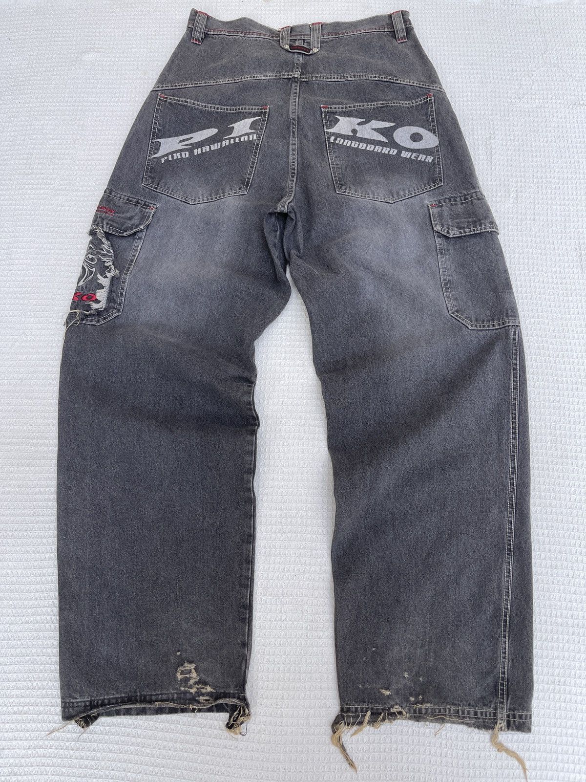 JNCO Last Drop🔥Rare🔥Vintage Piko Hawaiian Cargo Baggy Jeans Size US 32 / EU 48 - 1 Thumbnail
