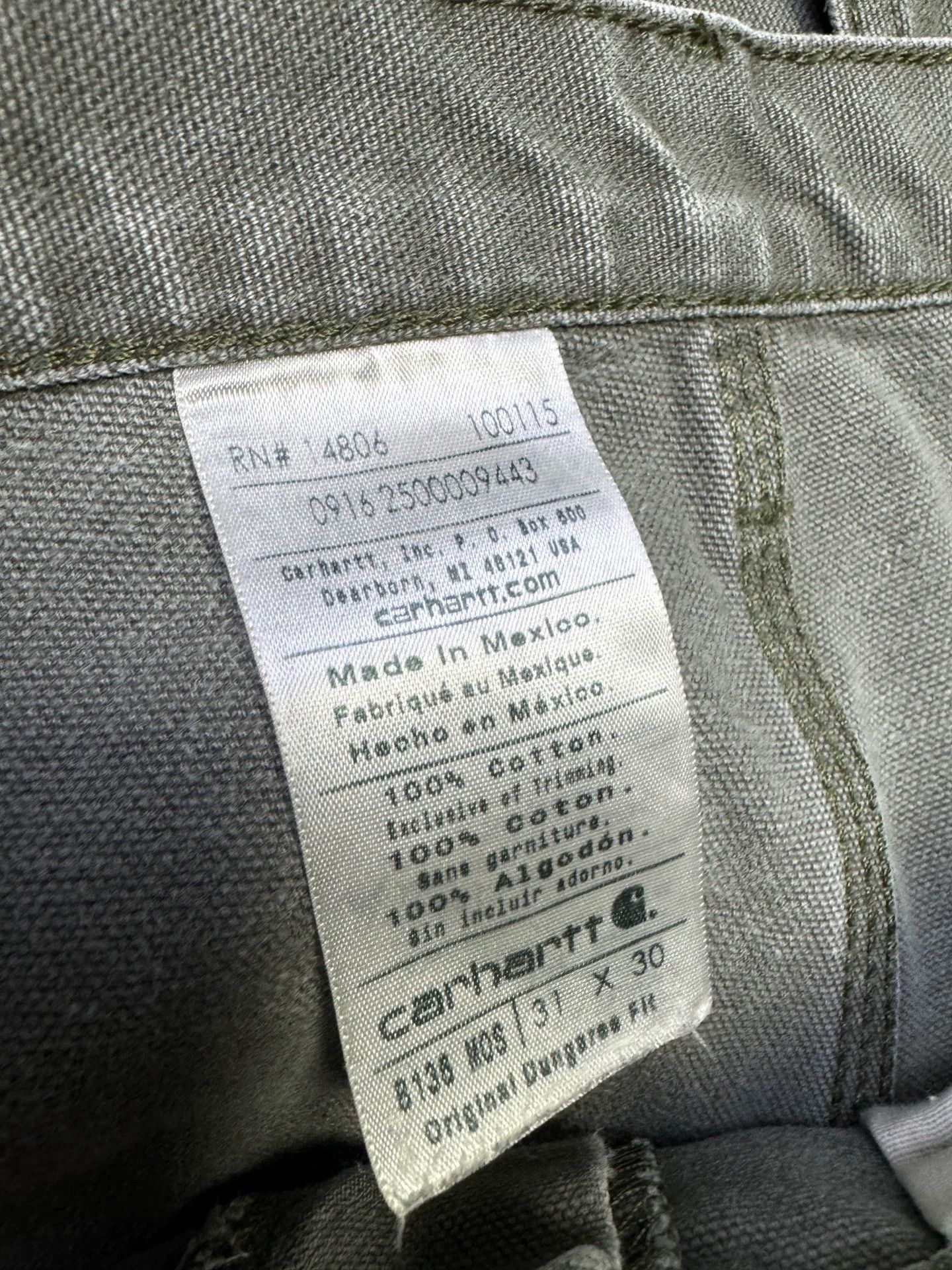 Carhartt Vintage Carhartt B136 Carpenter Pants Moss Green 31x30 Size US 31 - 8 Thumbnail