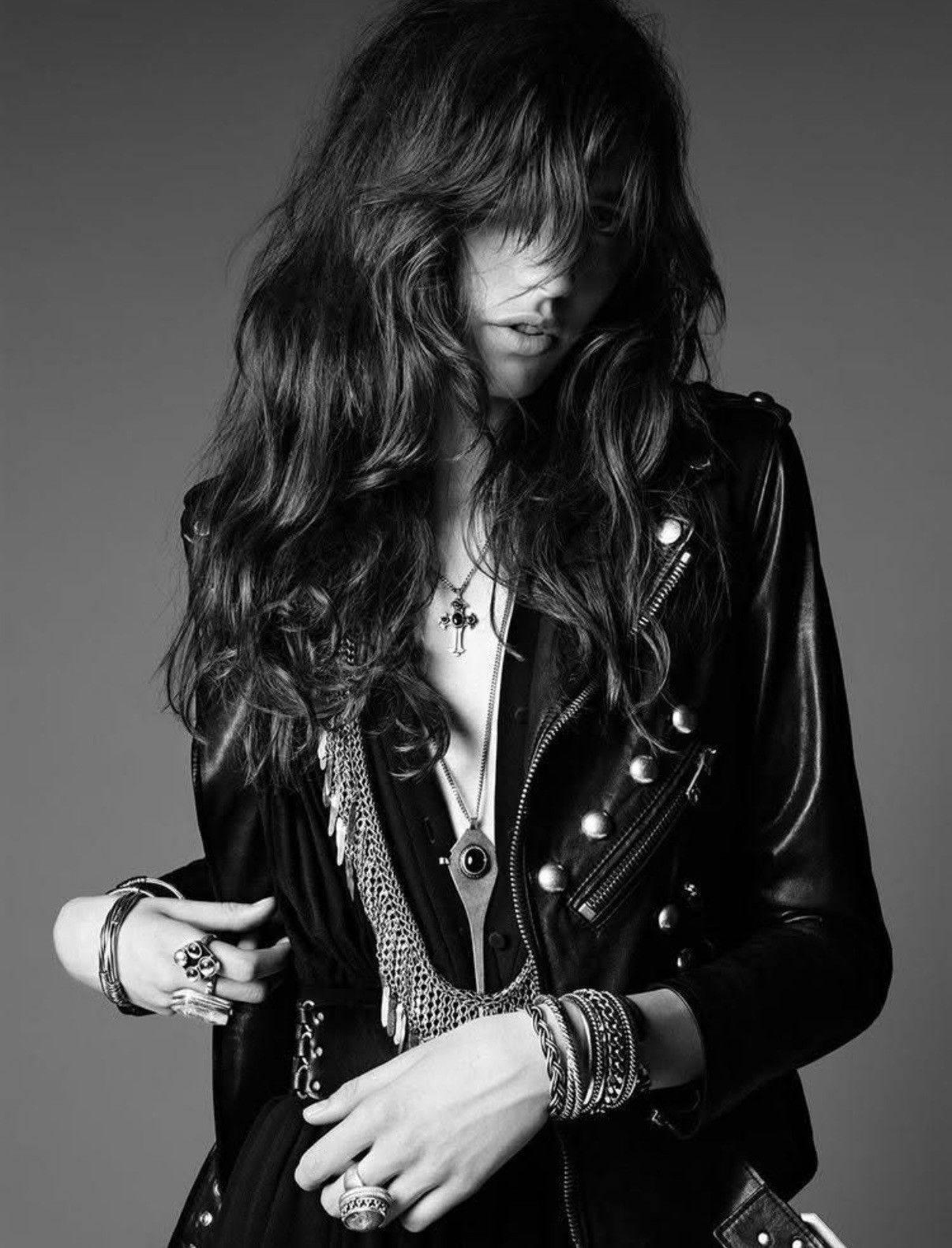 Saint Laurent Paris SS15 Holy Grail Saint Laurent studded leather biker jacket Size US M / EU 48-50 / 2 - 1 Thumbnail