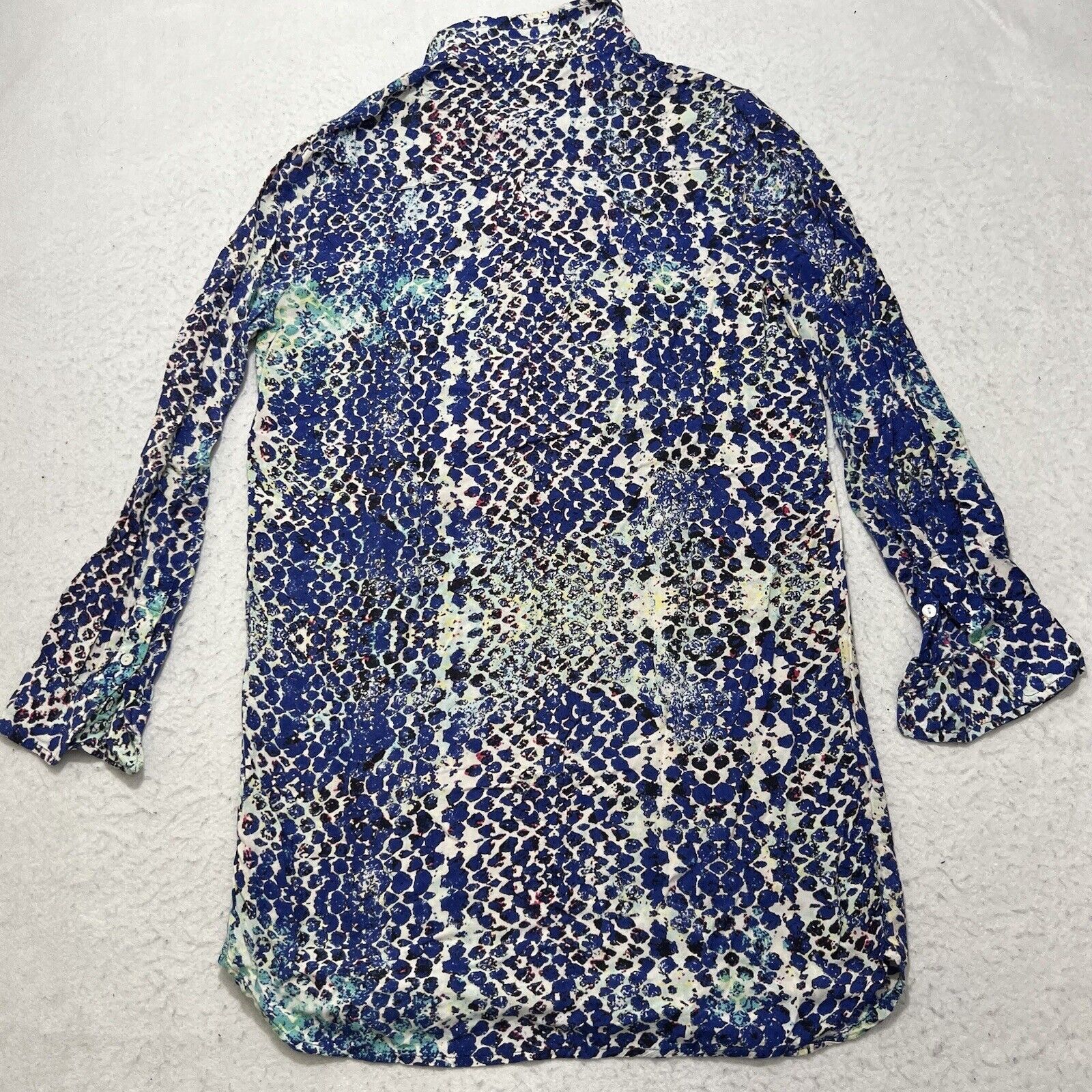 Saks Fifth Avenue Blue Saks Fifth Avenue Button Up Long Sleeve Top Size S / US 4 / IT 40 - 10 Thumbnail