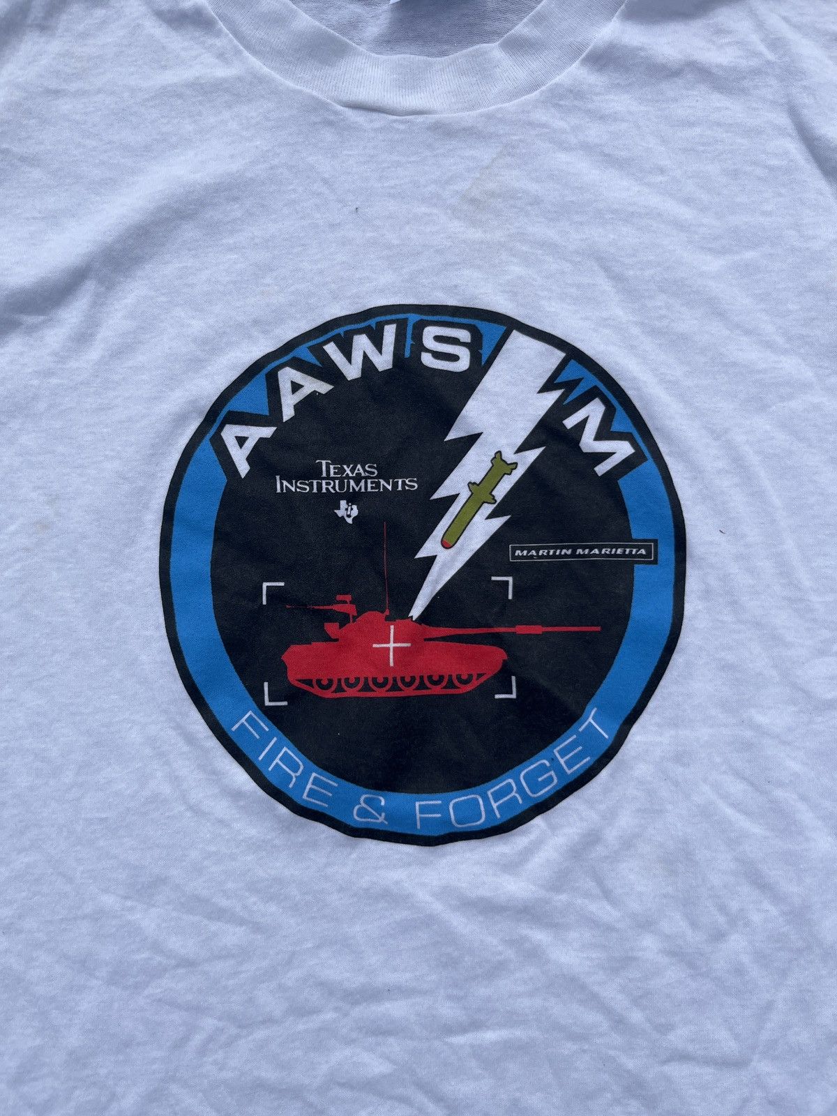 Vintage Martin Marietta Texas Instruments Vintage War Tee Size US XL / EU 56 / 4 - 2 Thumbnail