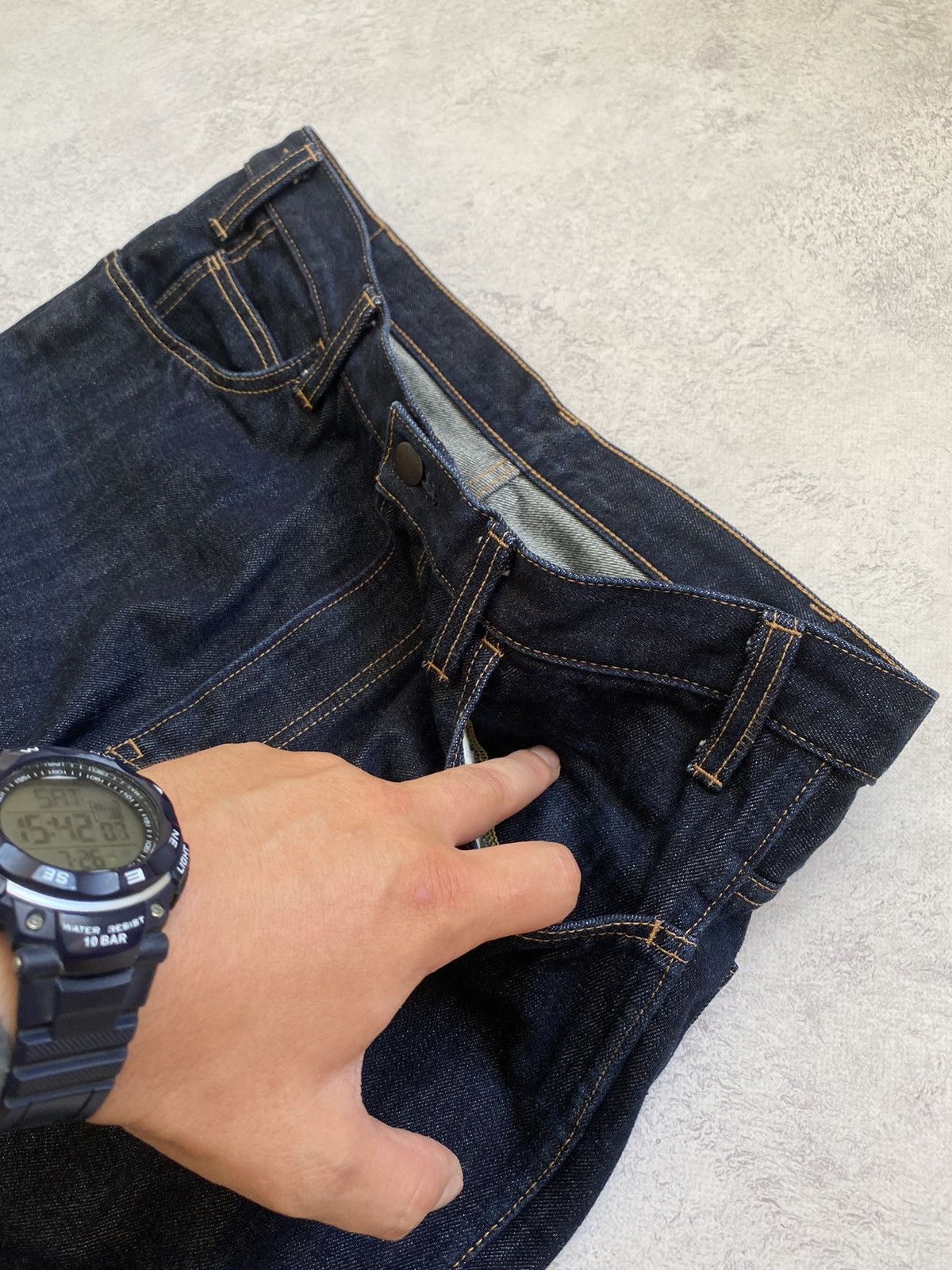 Unused Japanese Men’s Unused Denim Dark Blue Pants Size 3 Size US 32 / EU 48 - 6 Thumbnail