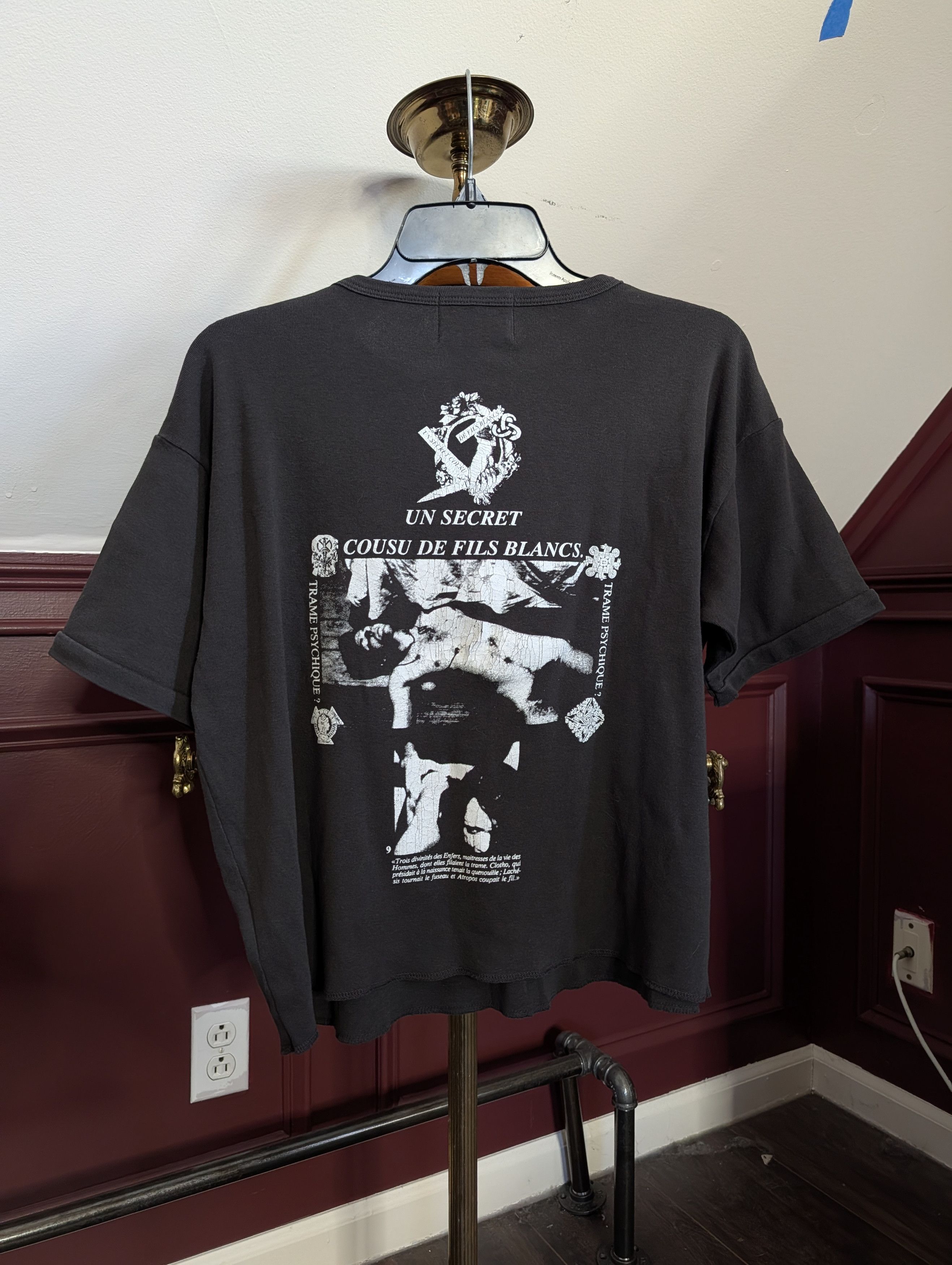 Enfants Riches Deprimes UN SECRET cropped black t-shirt new season distressed NWT Size M / US 6-8 / IT 42-44 - 1 Thumbnail