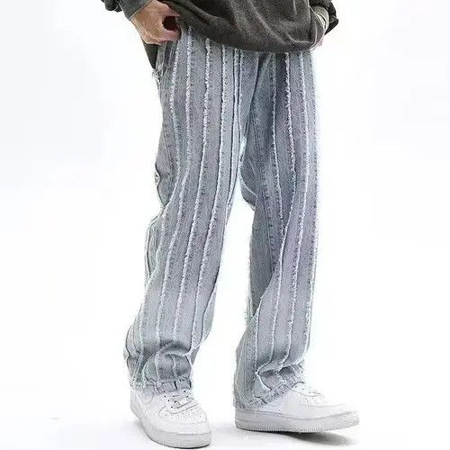 Japanese Brand Striped Baggy Jeans Size US 34 / EU 50 - 1 Thumbnail