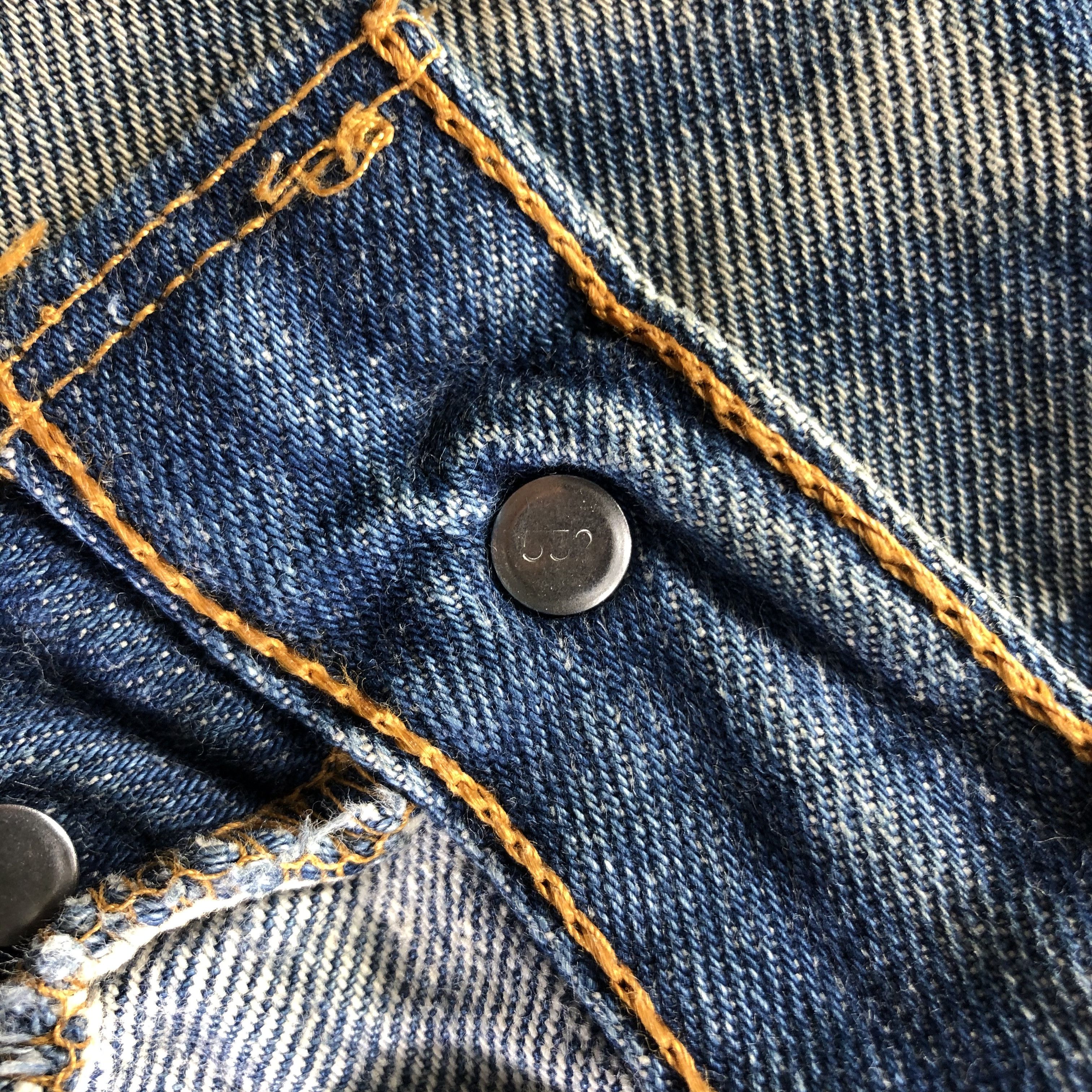Levi's Vintage 90s Levis 501 Jeans Rusty Wash Denim KJ3013 Size US 28 / EU 44 - 10 Thumbnail