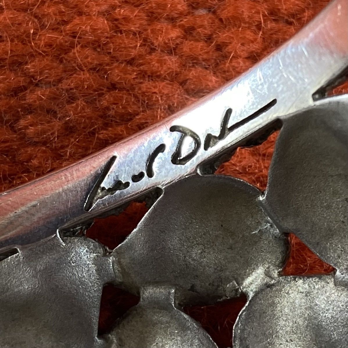 Vintage Vtg Michael Dakwins Sterling Silver Brutalist Petal Cuff 925 Size ONE SIZE - 7 Thumbnail
