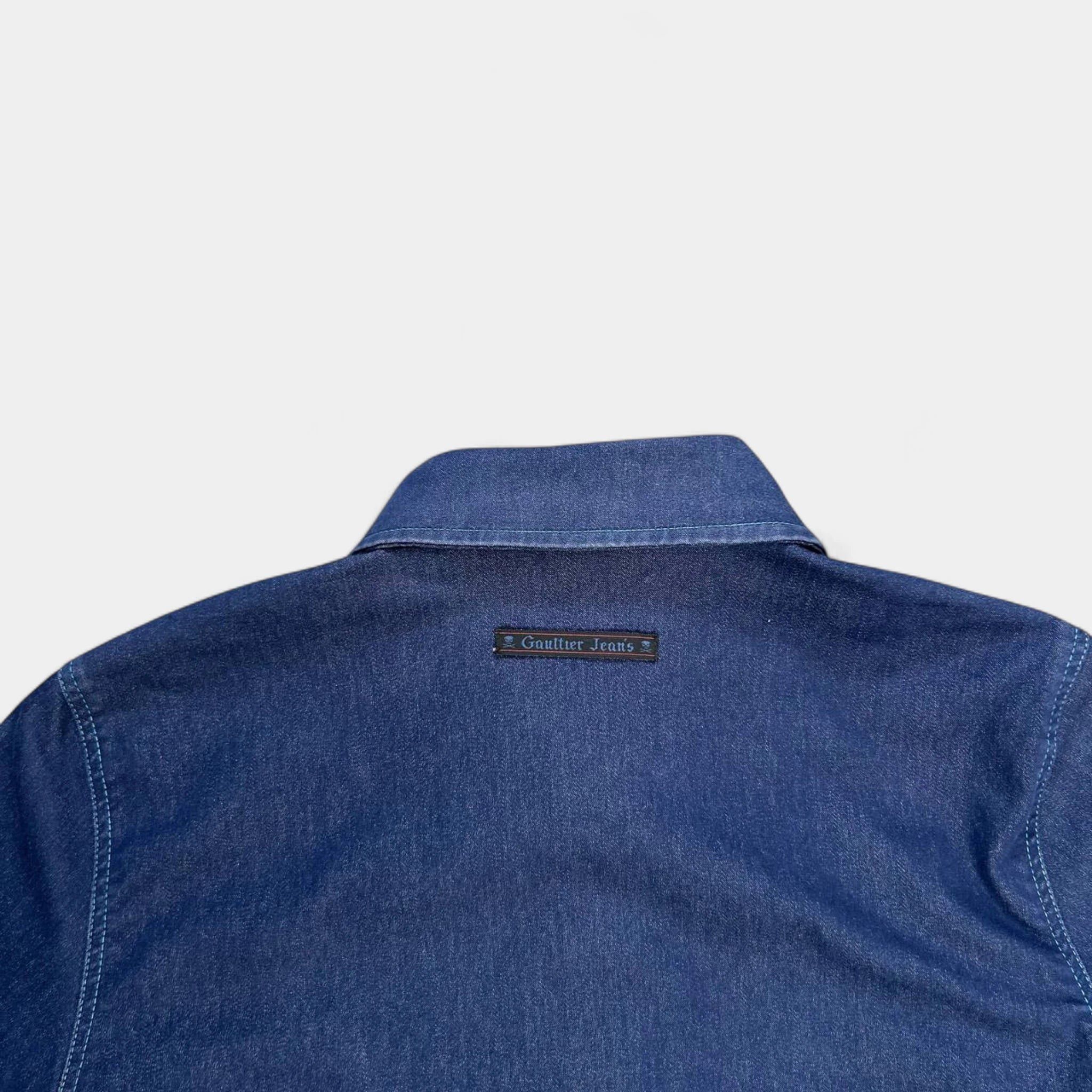 Jean Paul Gaultier Jean Paul Gaultier Classic Fitted Blue Denim Shirt Size S / US 4 / IT 40 - 6 Thumbnail