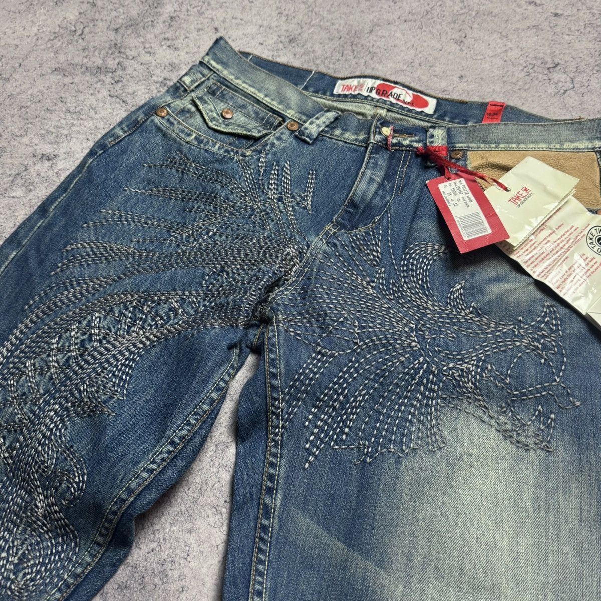 Vintage NEW Take Two Vintage Rare Dragon Jeans Style Ed Hardy Size US 30 / EU 46 - 5 Thumbnail