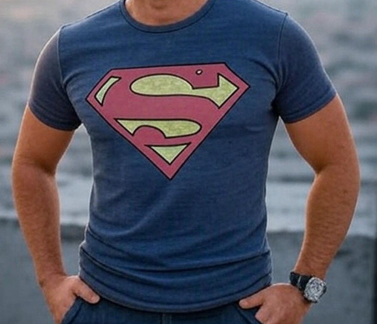 DC Comics Mens DC Comics Superman Logo Design Size Medium T-Shirt Size US M / EU 48-50 / 2 - 1 Thumbnail