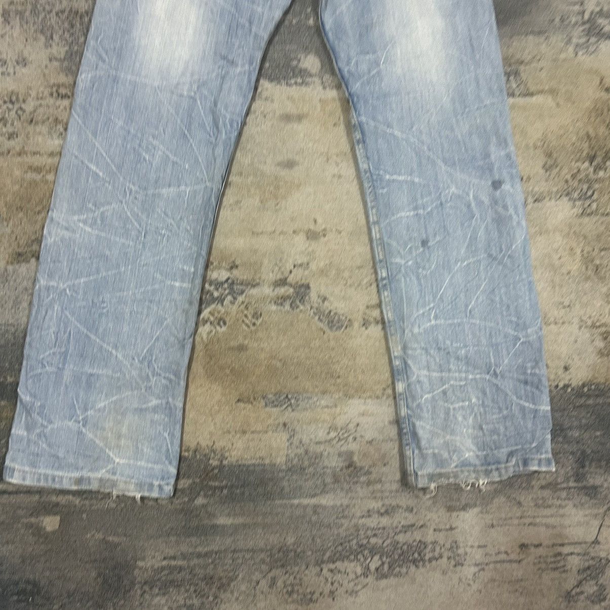 Japanese Brand Vintage Japanese Double Waist Lgiht Washed Denim Jeans Size US 33 - 8 Thumbnail