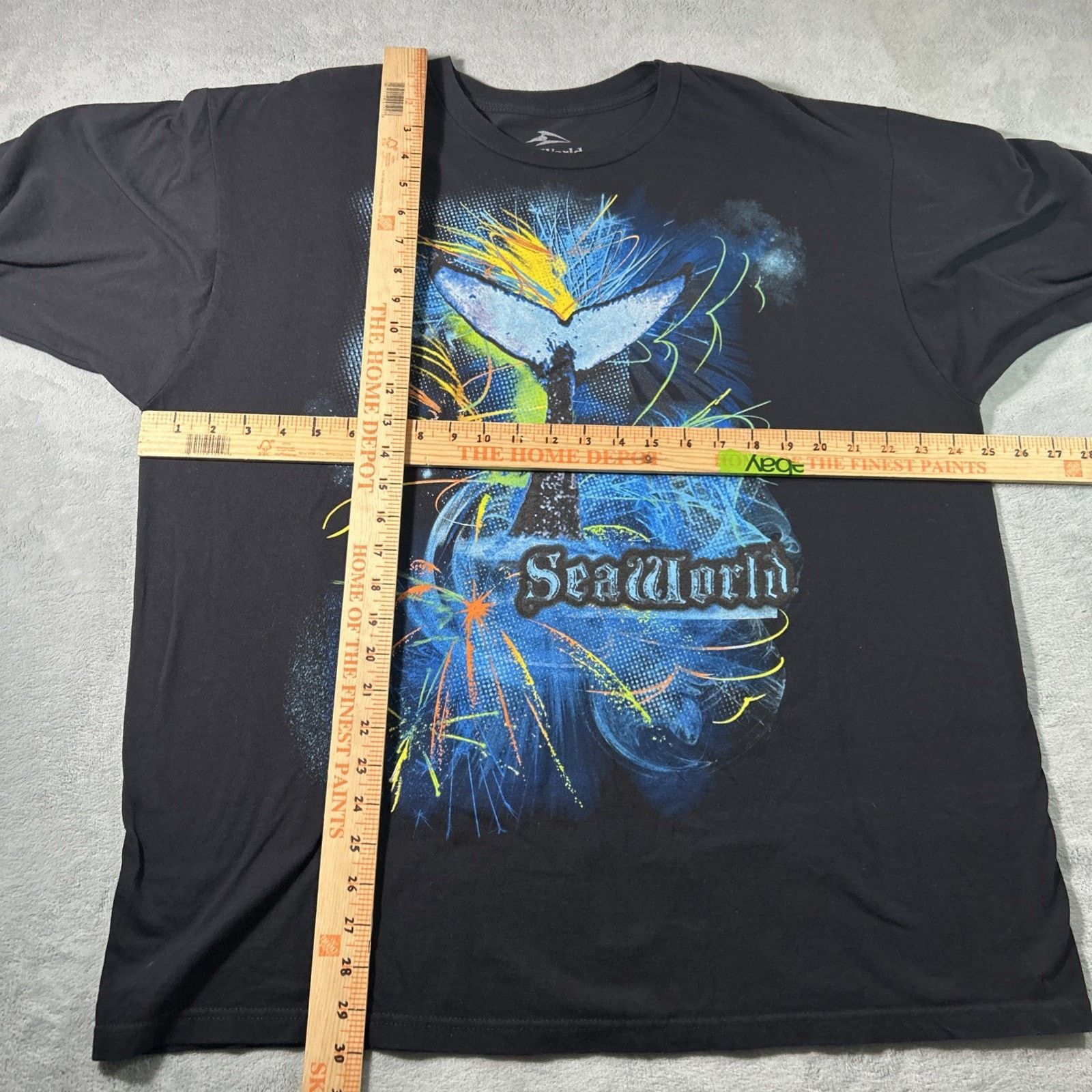 Quiksilver Sea World Orca Retro Print Shirt Men 2XL Ocean Surfing Surf Size US XXL / EU 58 / 5 - 10 Thumbnail