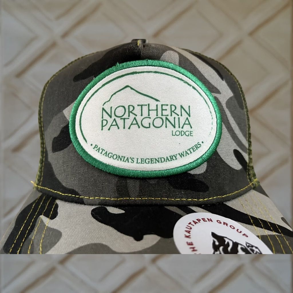 Patagonia VINTAGE Northern Patagonia Lodge Hat Legendary Waters Camo Fly Fishing Argentina Size ONE SIZE - 1 Thumbnail