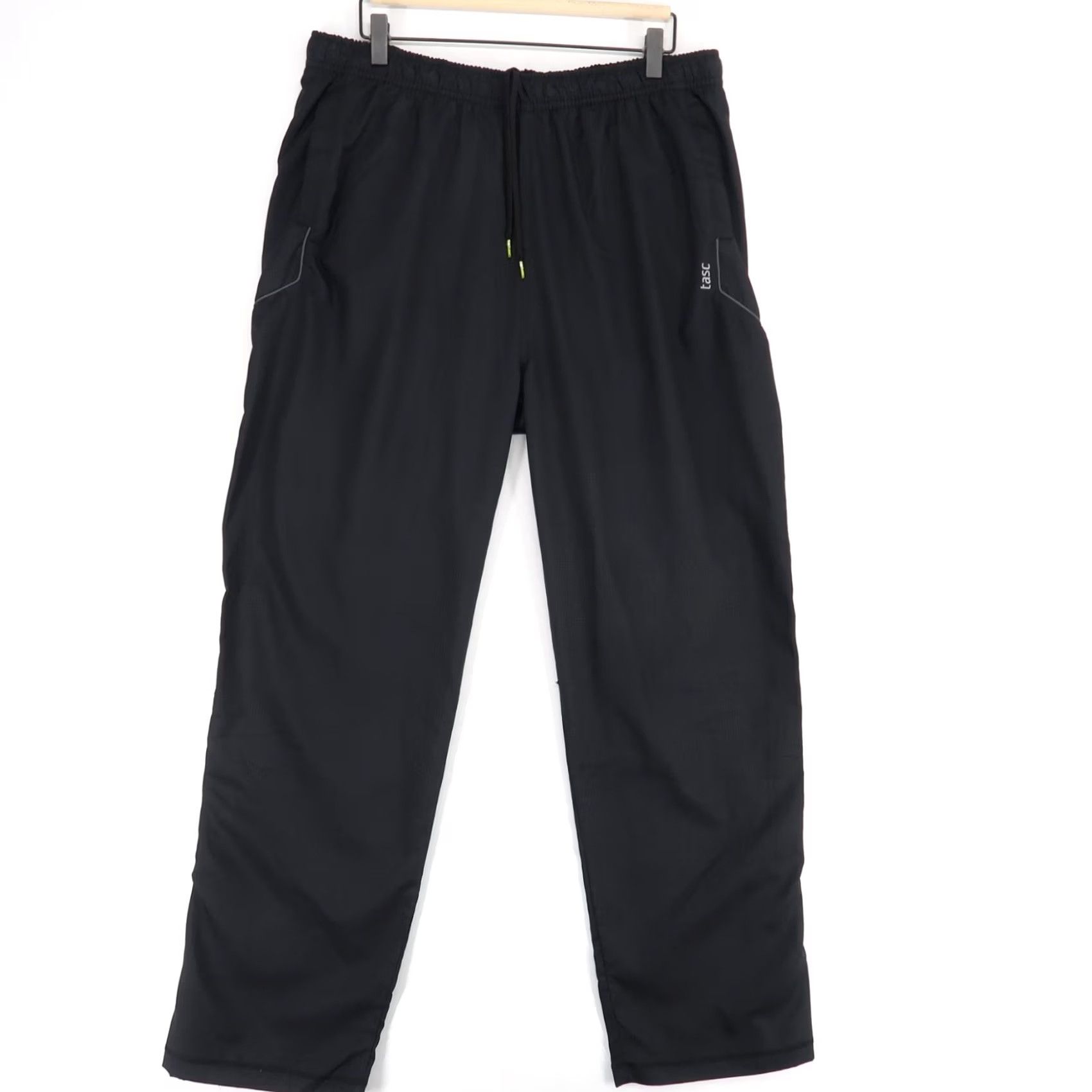 Vintage Tasc Performance Pants Mens XL Black Hybrid Ankle Zip Elastic Drawstring Bamboo Size US 36 / EU 52 - 2 Thumbnail