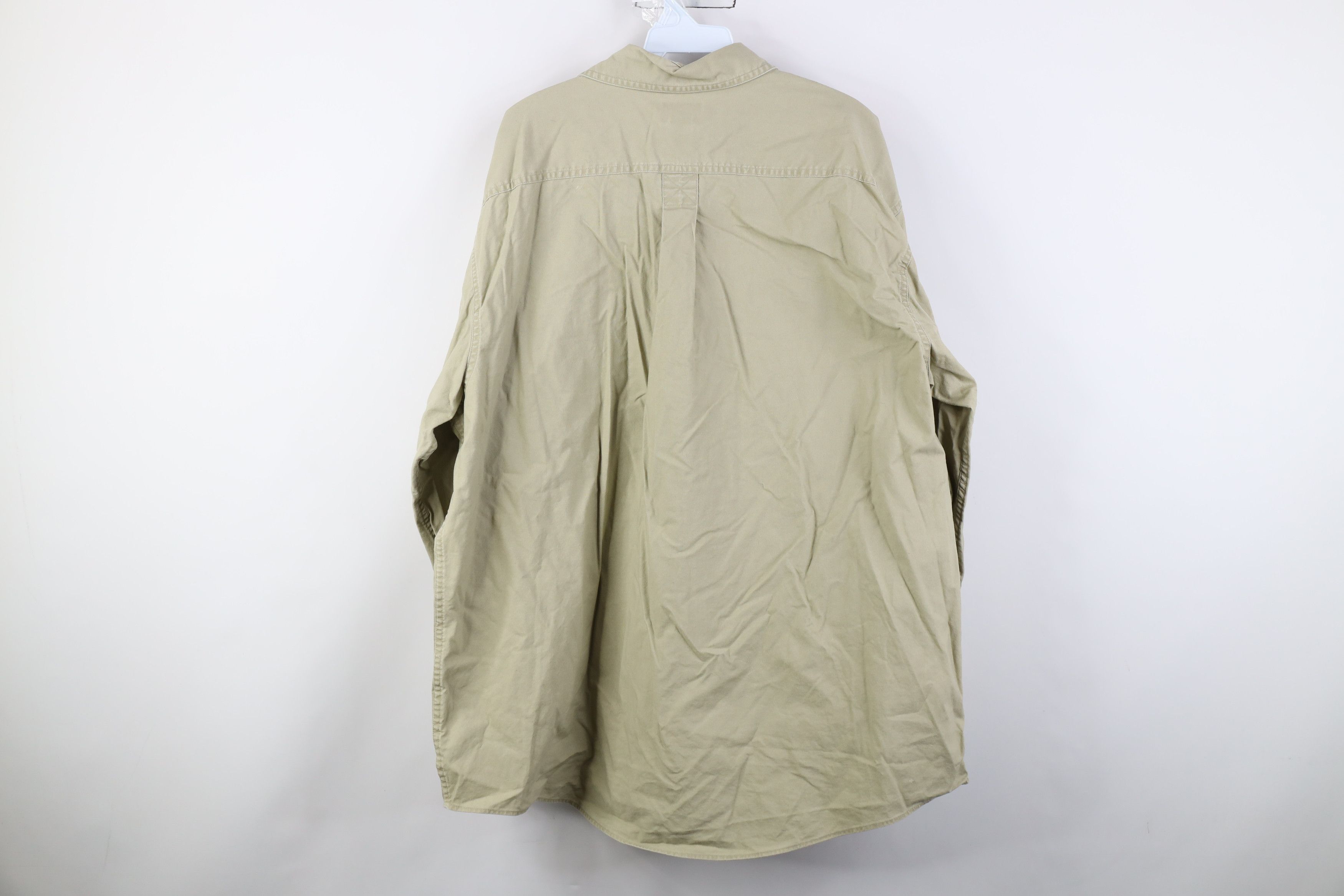 L.L. Bean Vintage 90s LL Bean Safari Bush Button Shirt Beige Cotton Size US XL / EU 56 / 4 - 9 Thumbnail