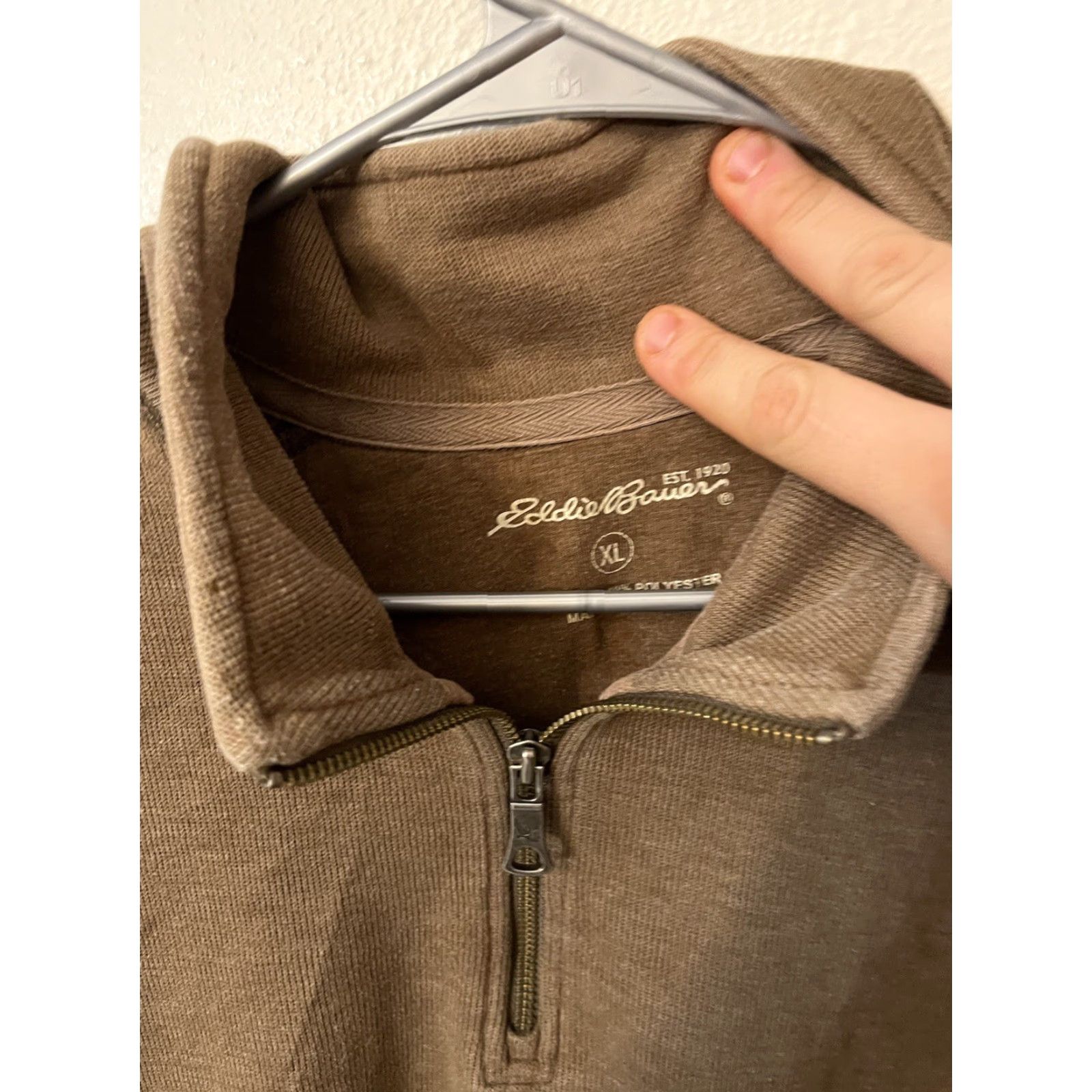 Eddie Bauer Eddie Bauer Sweater Men’s 1/4 Zip Cotton Brown XL Pullover Size XL Size US XL / EU 56 / 4 - 2 Thumbnail