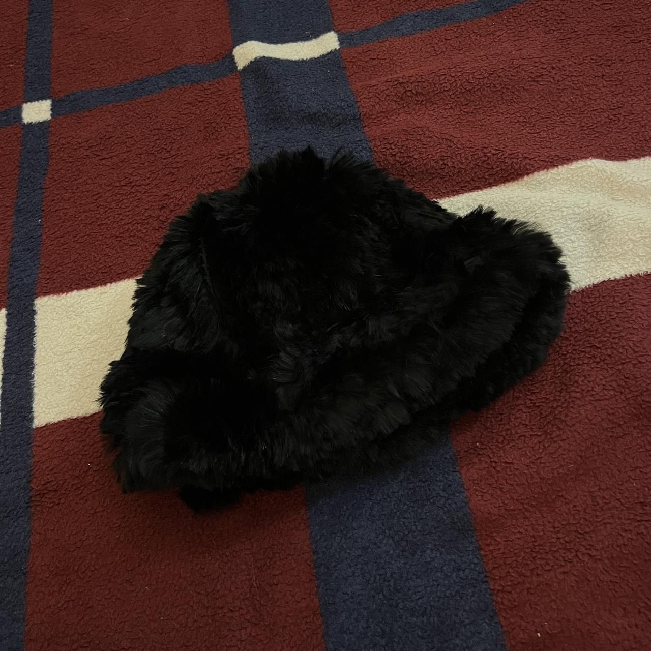Other Surell rabbit Fur Winter bucket Hat Black one size cozy Size ONE SIZE - 5 Thumbnail