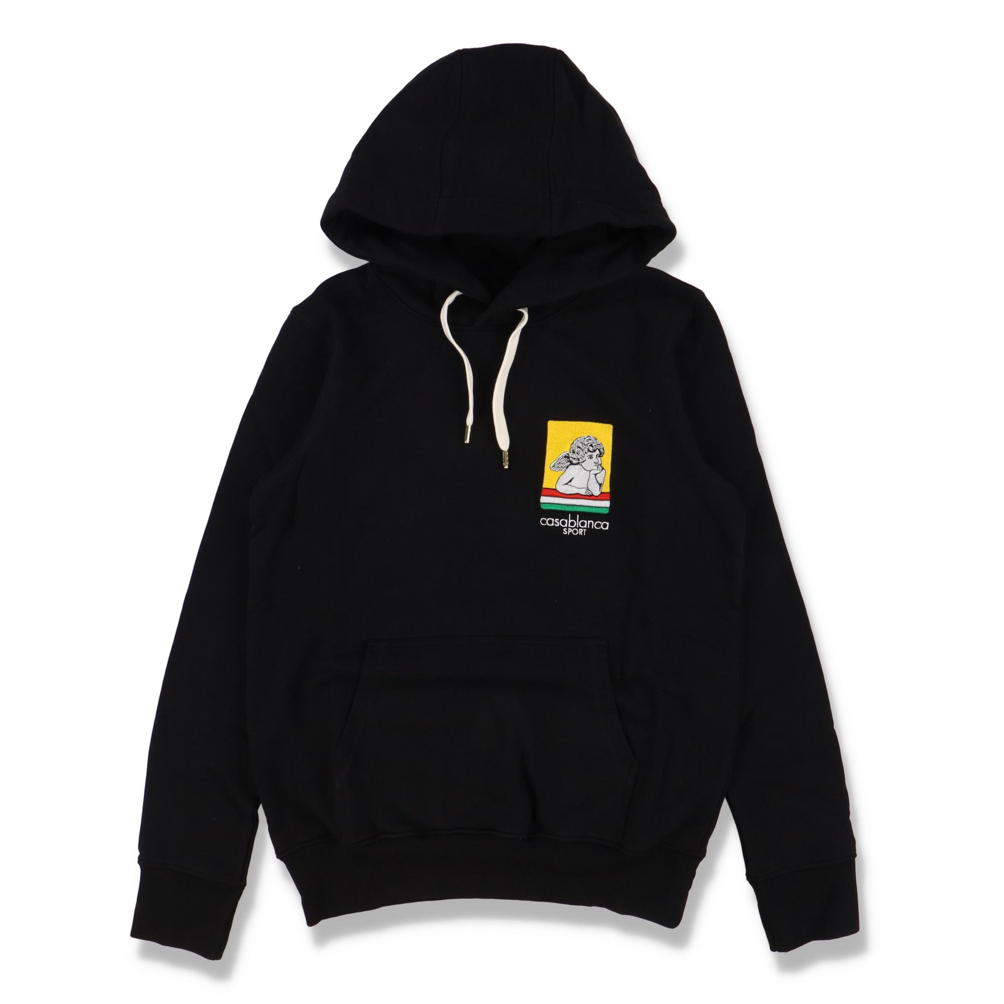 Casablanca Black Embroidered Racing Cherub Logo Hoodie Size US XS / EU 42 / 0 - 1 Thumbnail