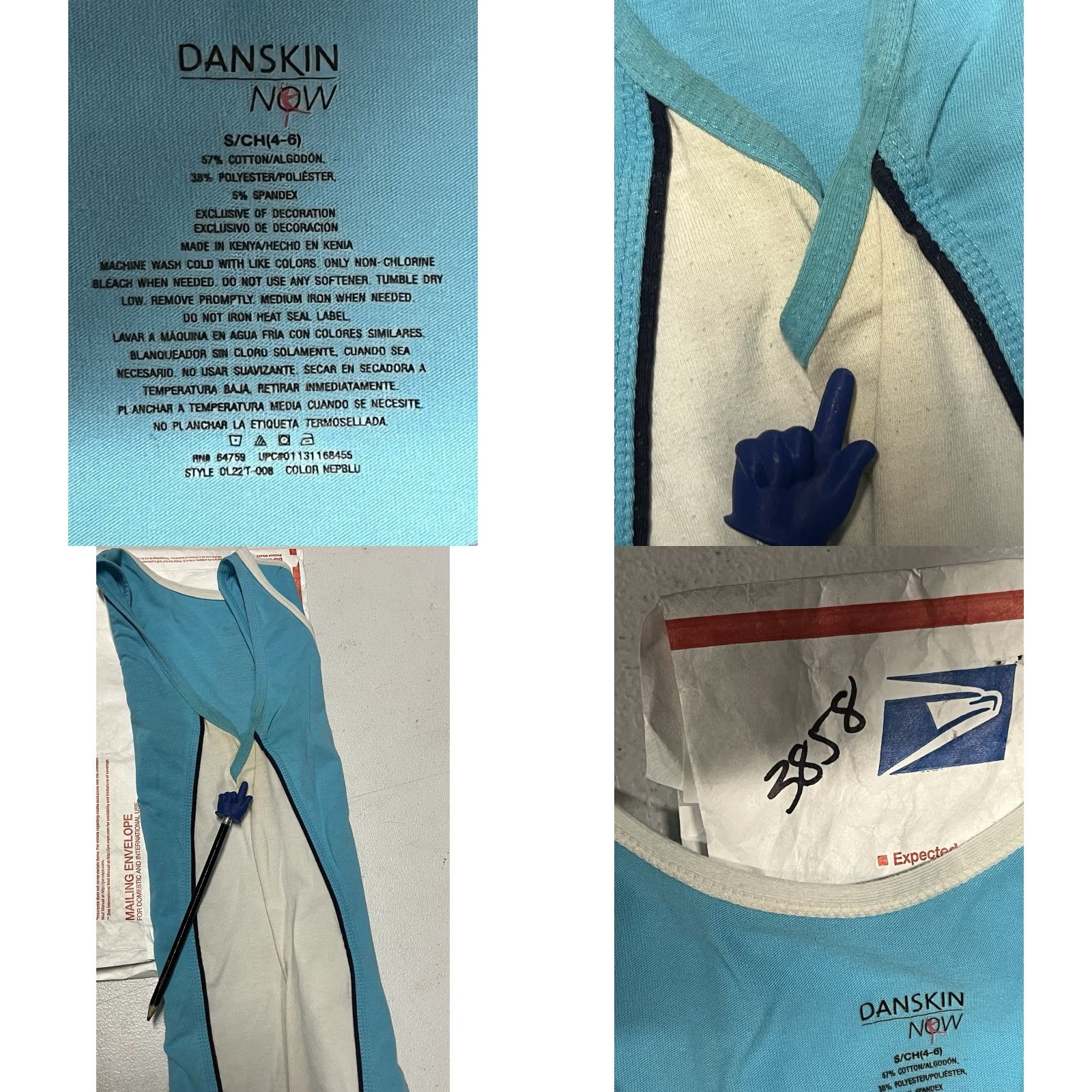 Vintage Danskin Tank Athlletic Sleeveless Camisole Shirt Blue S Womens Size Small Activewear Sleeveless Camisole Blue Danskin Tank Top Side See All Pics Size S / US 4 / IT 40 - 8 Thumbnail