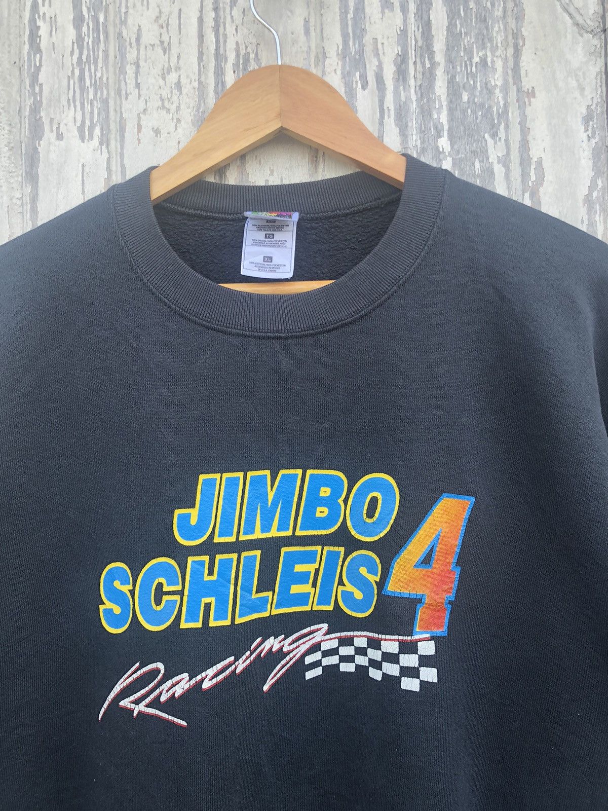 NASCAR × Vintage 🔥Vintage Y2K🔥Jimbo Schleis #4 Nascar Racing Sweatshirts Size US XL / EU 56 / 4 - 2 Thumbnail