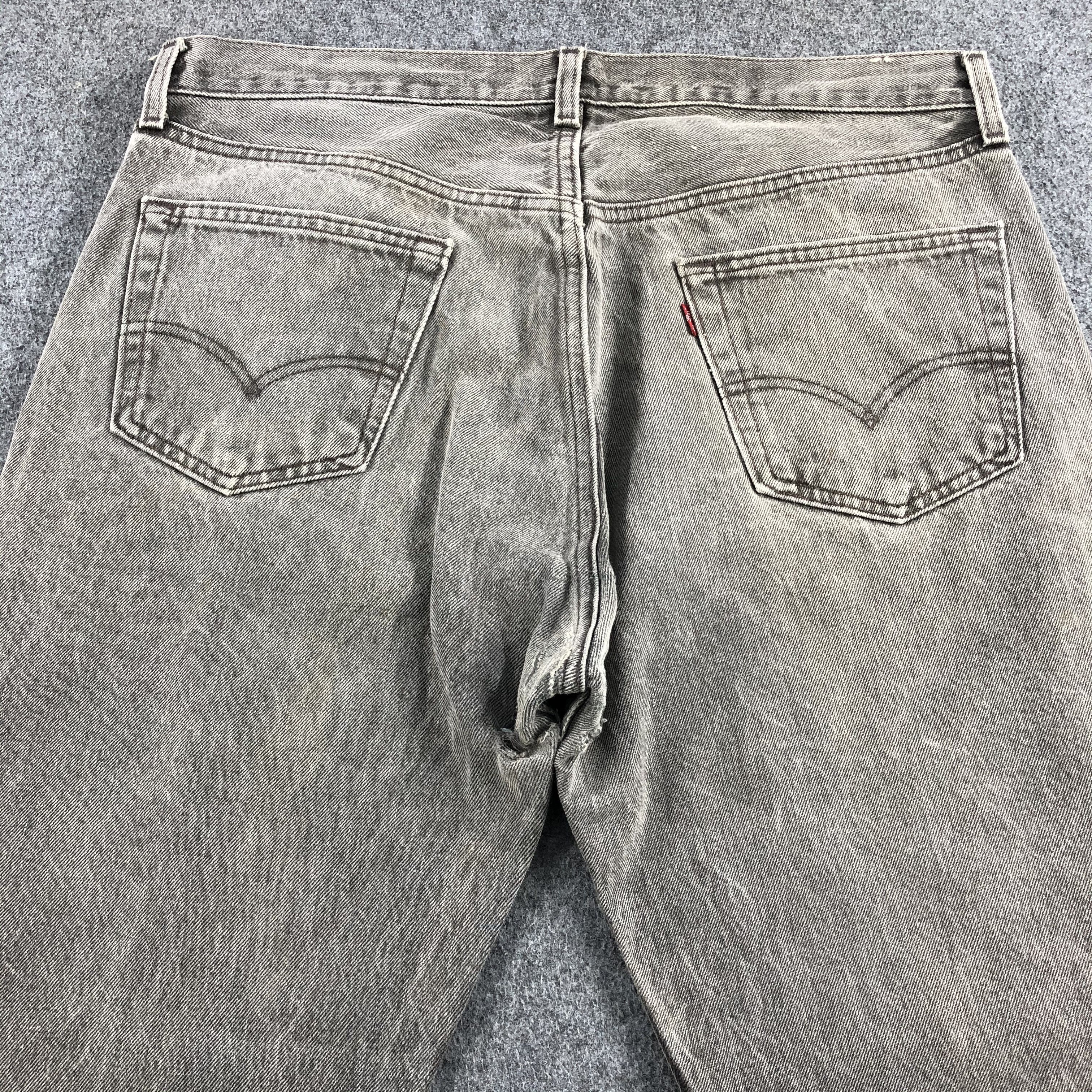 Levi's Vintage 90s Levis 501 Faded Black Jeans-J1654 Size US 36 / EU 52 - 4 Thumbnail