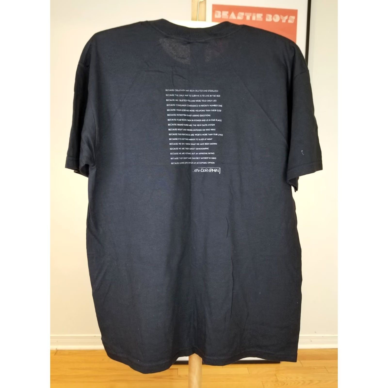 Gildan Vintage NWOT 90' ESPRIT DE CORPSE ENDORPHIN GOTH RAVE INDUSTRIAL TOUR Shirt L Size US L / EU 52-54 / 3 - 5 Thumbnail
