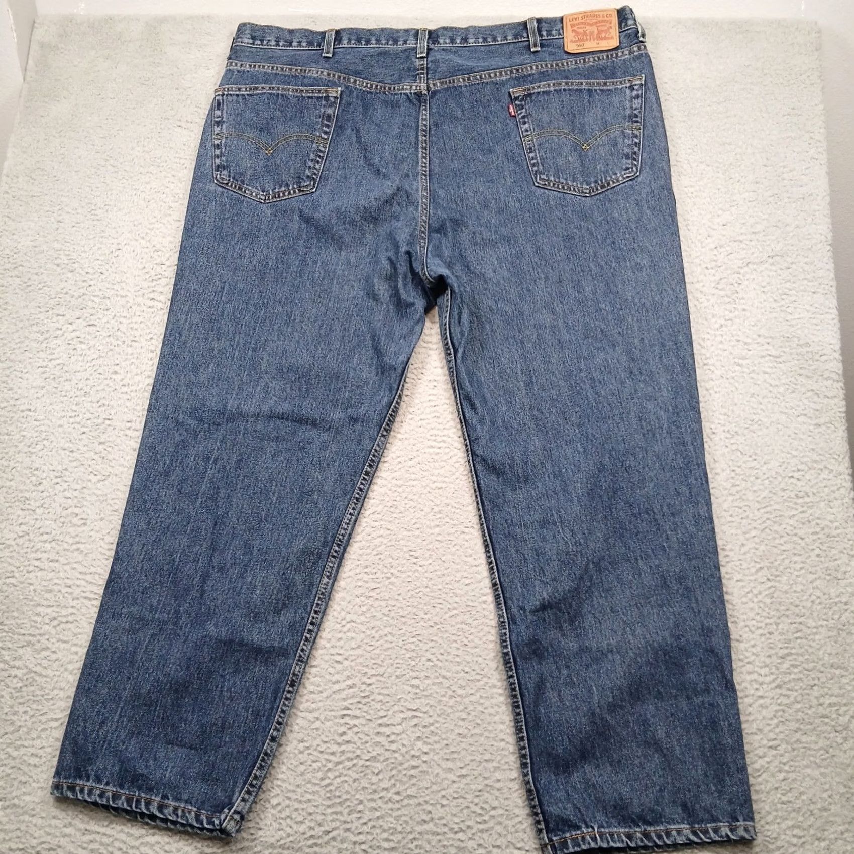 Levi's Levi's 550 Relaxed Fit Jeans Mens 50x32 Big & Tall Denim EUC Blue Medium Wash 5-Pocket Size US 34 / EU 50 - 3 Thumbnail