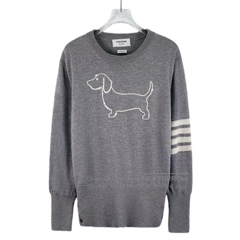 Thom Browne Thom Browne Gray knitted sweater Size US M / EU 48-50 / 2 - 1 Thumbnail
