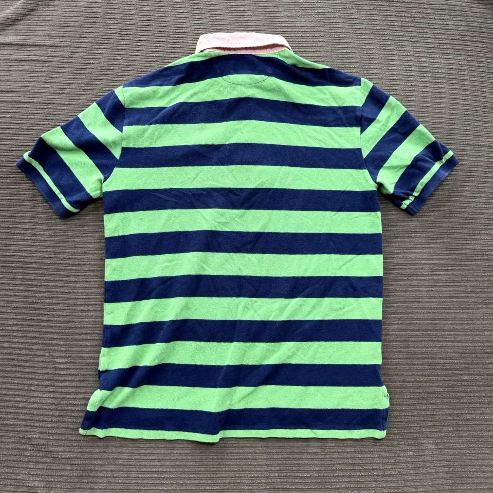 Ralph Lauren Polo Ralph Lauren Polo Shirt Men Medium Green Striped Crest Logo Preppy. Size US M / EU 48-50 / 2 - 2 Thumbnail
