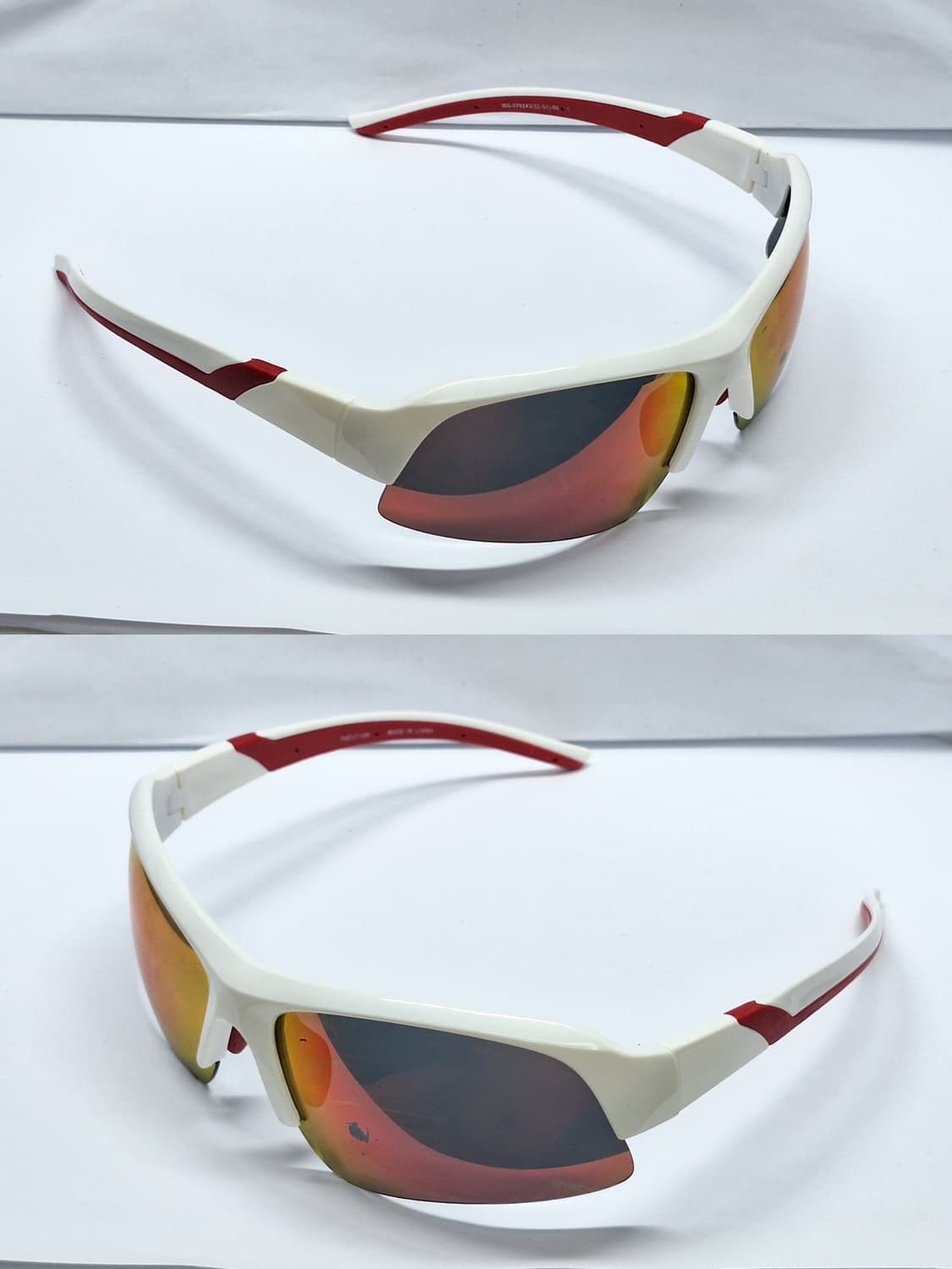 Other VINTAGE 2000s Y2K White & Red Sporty Goggle Sunglasses Size ONE SIZE - 4 Thumbnail
