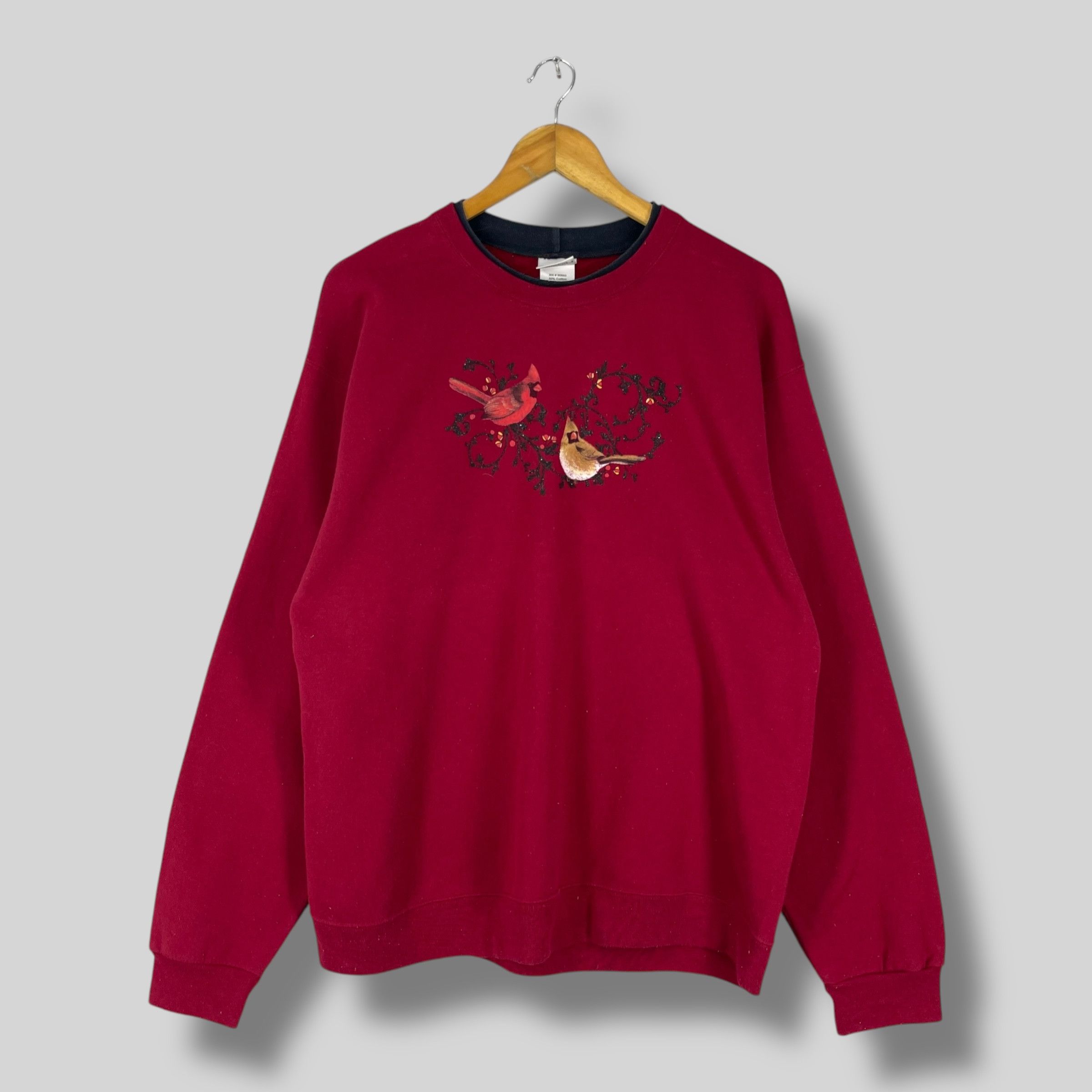 Habitat Vintage Red Cardinal Birds Habitat Printed Sweatshirt Size US L / EU 52-54 / 3 - 1 Thumbnail