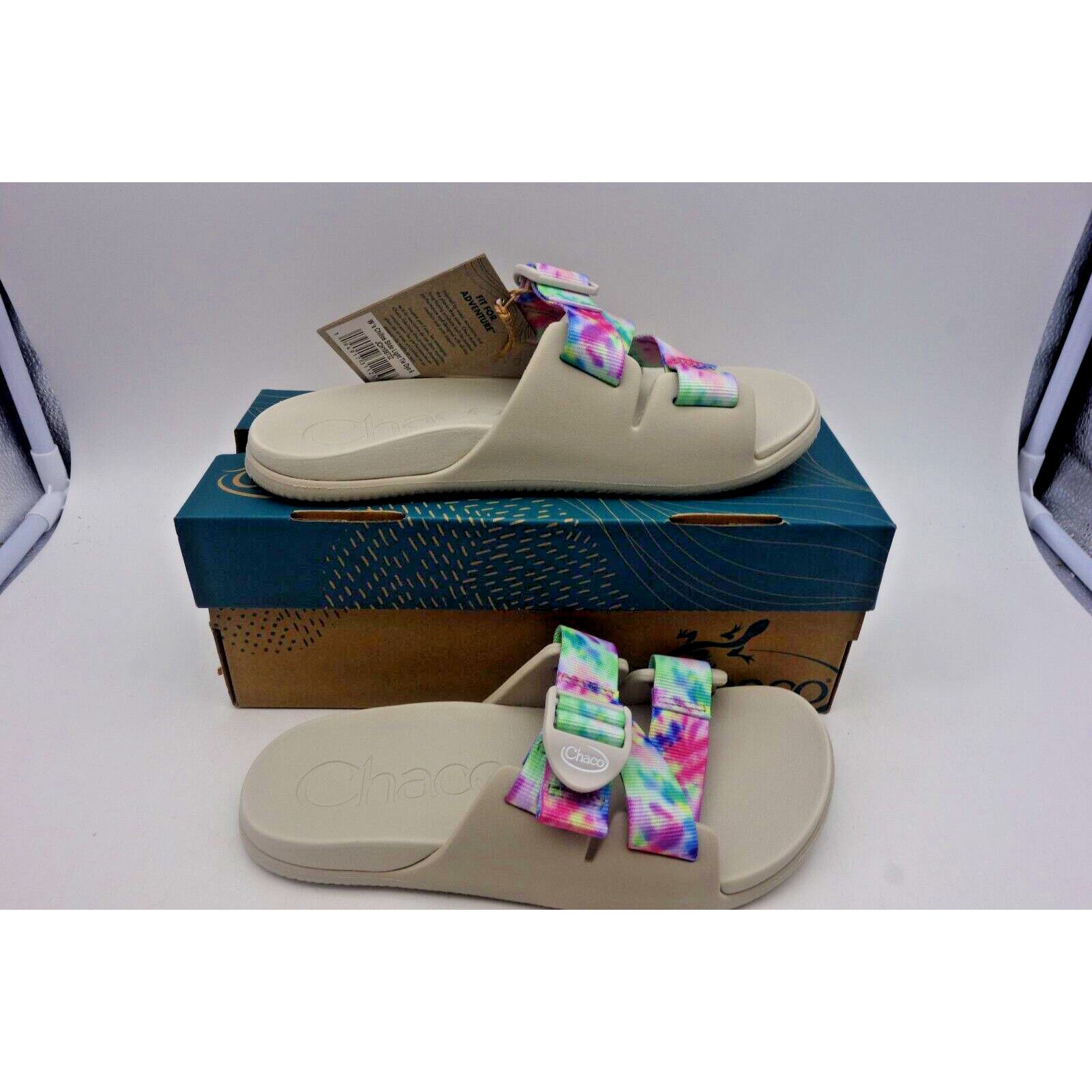 Chaco NEW Chaco Chillos Slide Light Tie Dye Comfort Sandals Slides Size US 6 / IT 36 - 6 Thumbnail