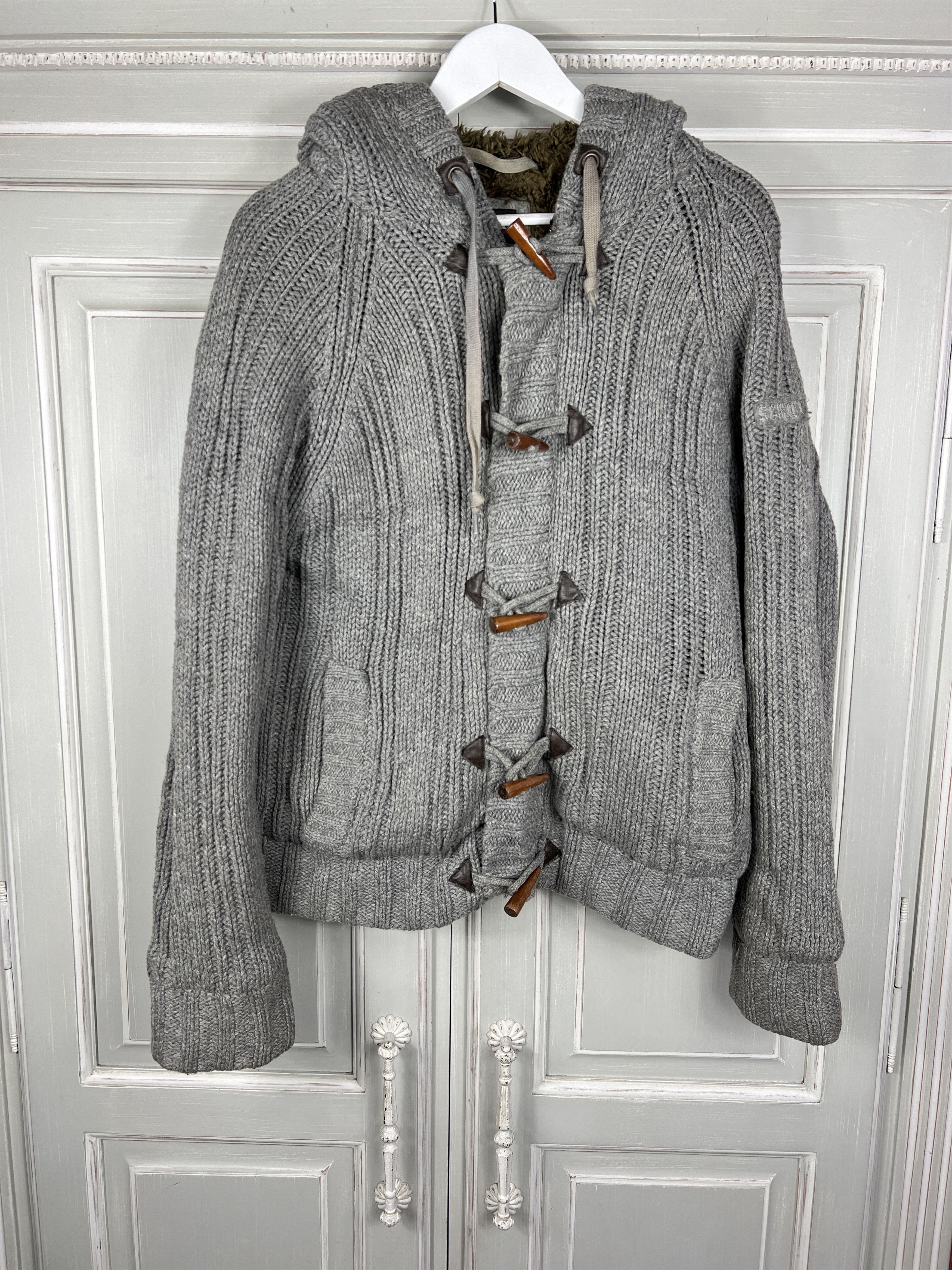 Schott × Vintage schott nyc cable knit hoodie military sherpa jacket size l Size US L / EU 52-54 / 3 - 1 Thumbnail