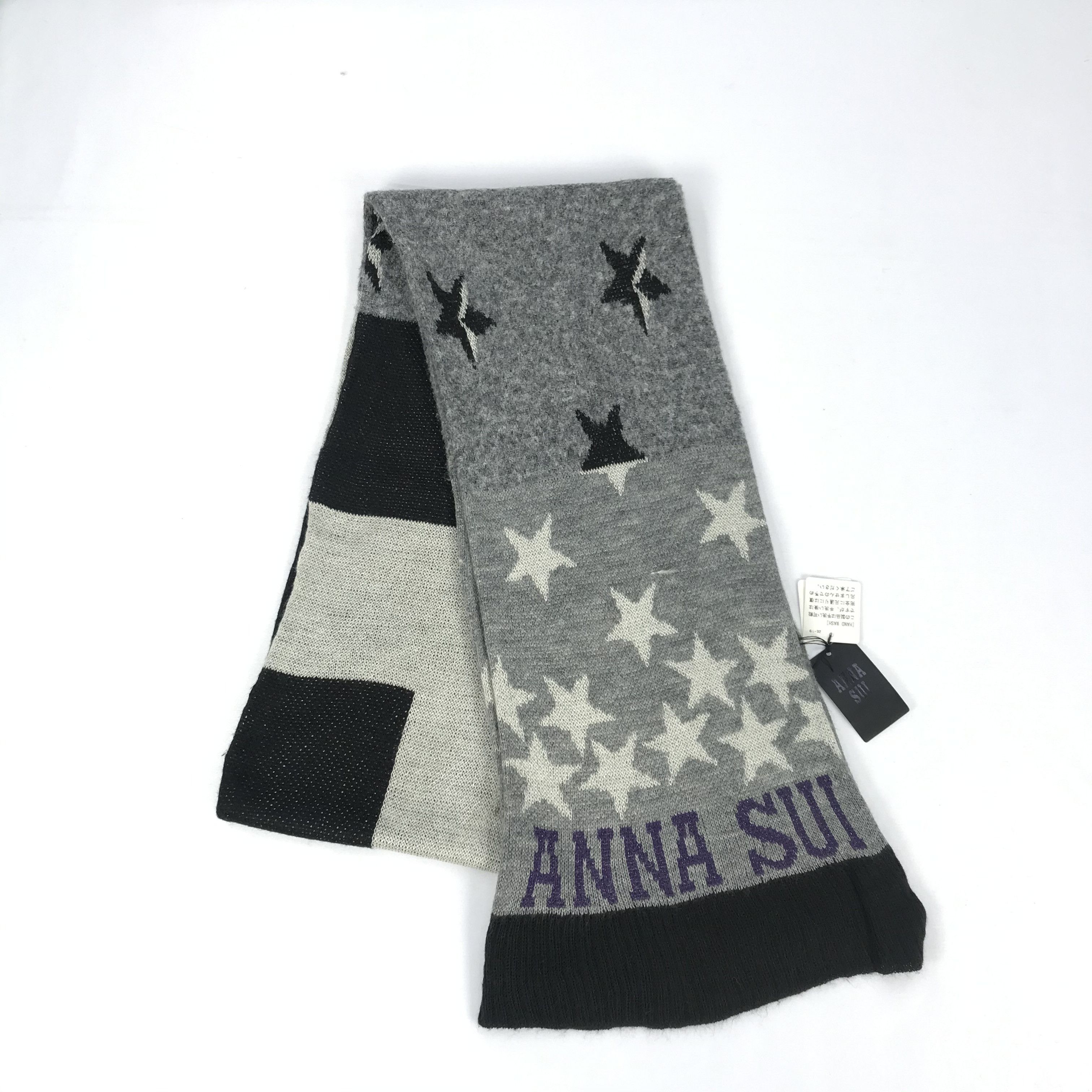 Anna Sui Vintage Wool Scarf Winter Scarves 56789 Size ONE SIZE - 3 Thumbnail