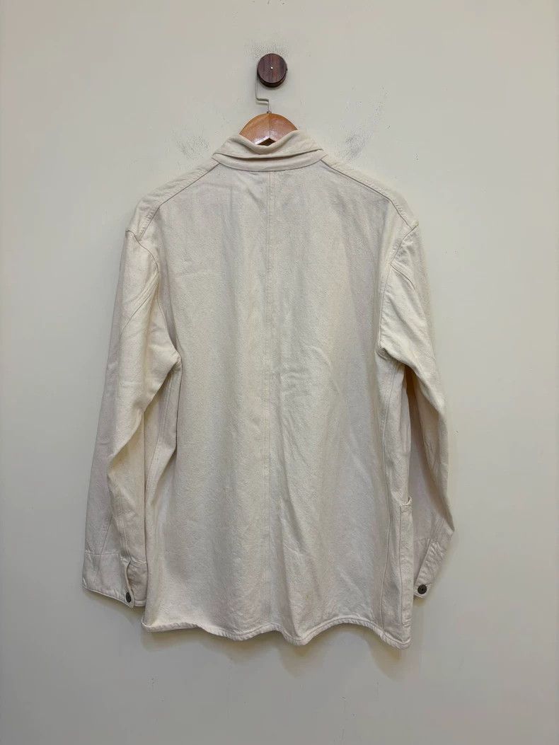 Comoli Comoli White Wrinkled Fabric Jacket-2507 Size US L / EU 52-54 / 3 - 8 Thumbnail