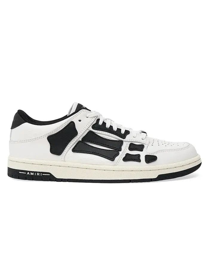 Amiri o1s1wg110526 Skelton Low-Top Sneakers in Black/White Size US 13 / EU 46 - 1 Thumbnail