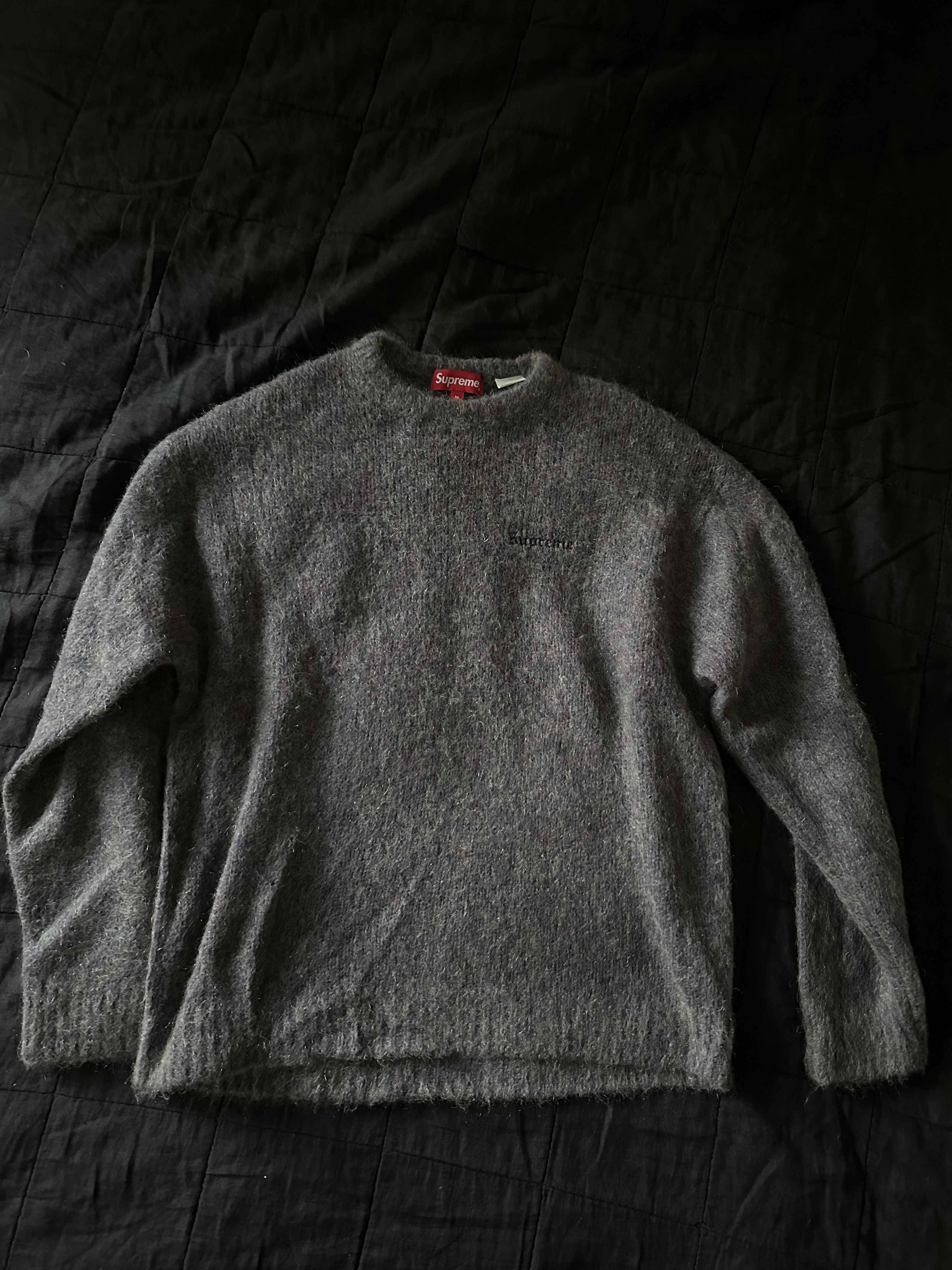 Supreme Supreme Mohair Sweater FW22 Purple Melange | Grailed