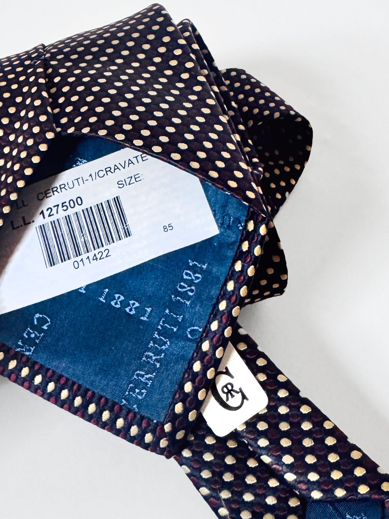 Cerruti 1881 Cerruti 1881 Paris Silk Tie – Navy, Burgundy, Ivory Pattern Size ONE SIZE - 3 Thumbnail