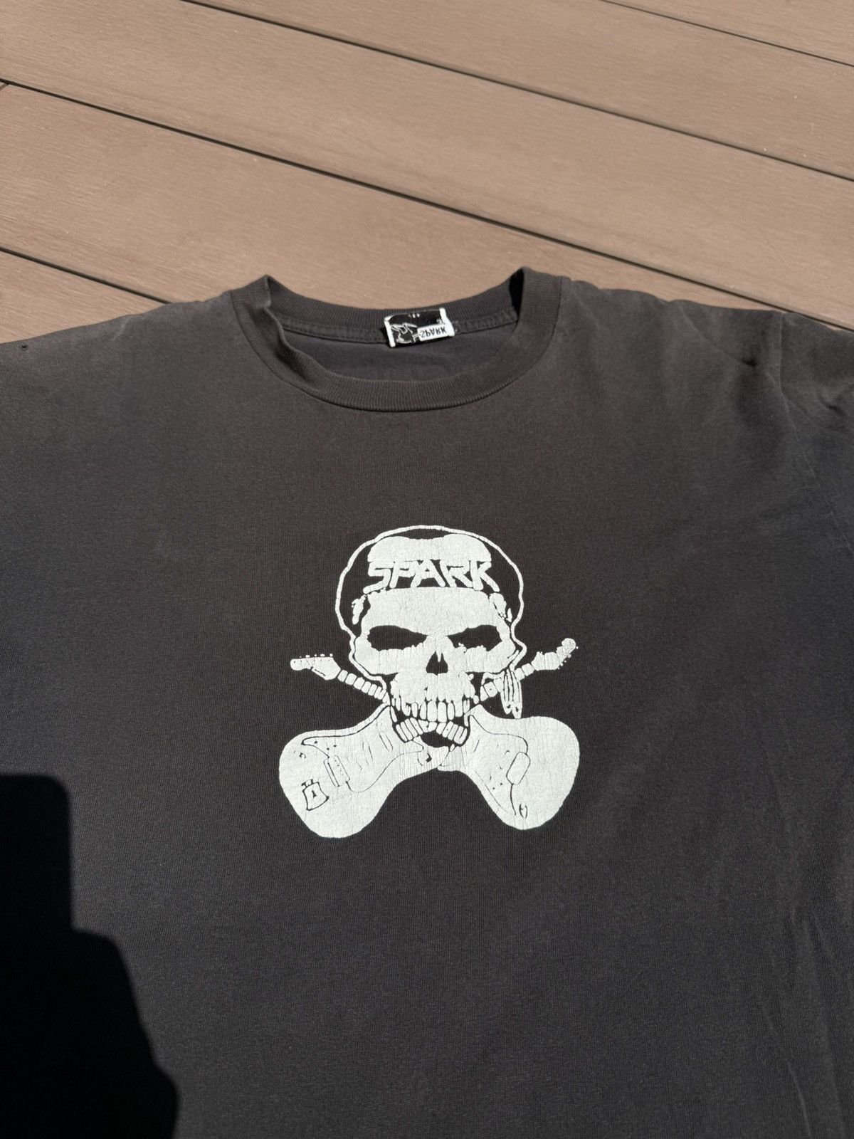 Vintage Spark Skull n Guitar skate tshirt Size US M / EU 48-50 / 2 - 1 Thumbnail