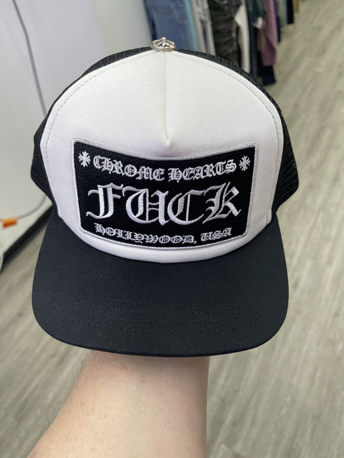 Chrome Hearts Chrome hearts trucker hat “funk” (black/white) Size ONE SIZE - 1 Thumbnail