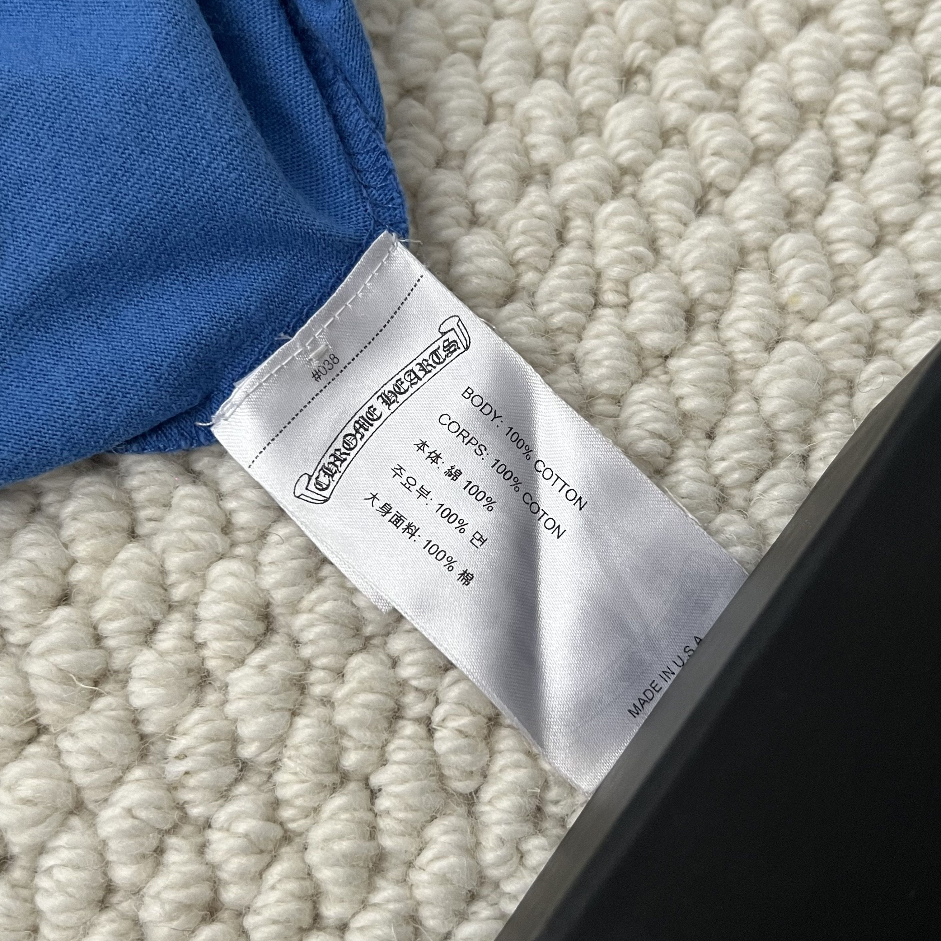 Chrome Hearts CHROME HEARTS 'SCROLL LOGO' TEE BLUE Size M / US 6-8 / IT 42-44 - 5 Thumbnail