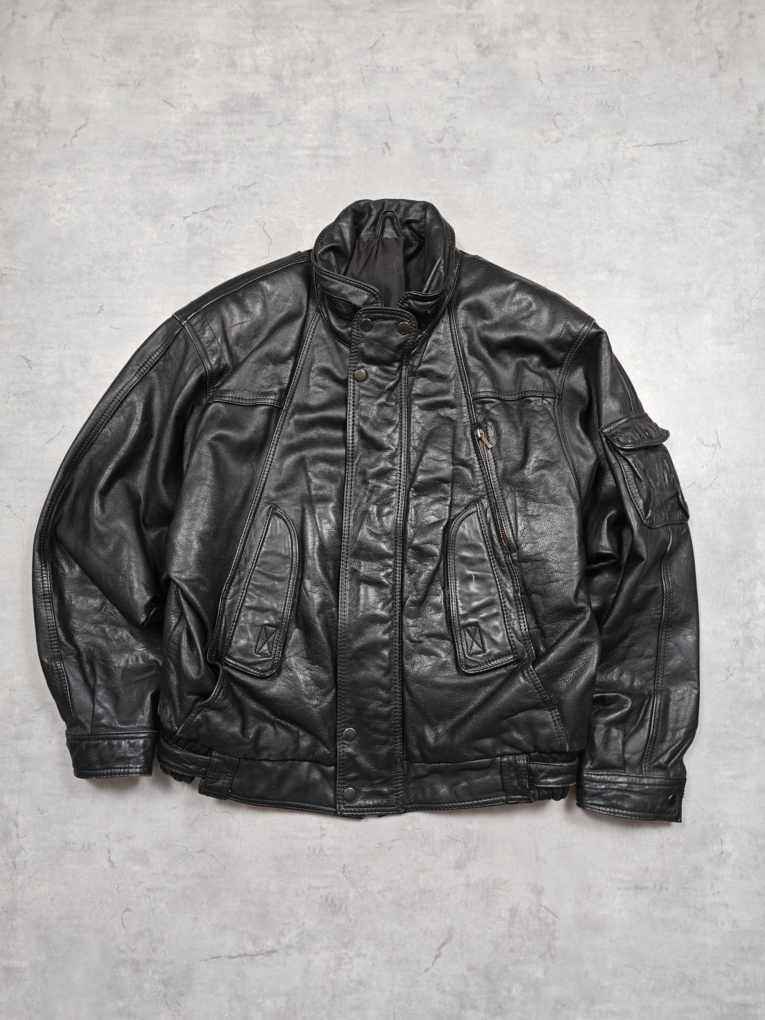 Angelo Litrico Angelo Litrico Vintage Leather Jacket Size US XL / EU 56 / 4 - 1 Thumbnail