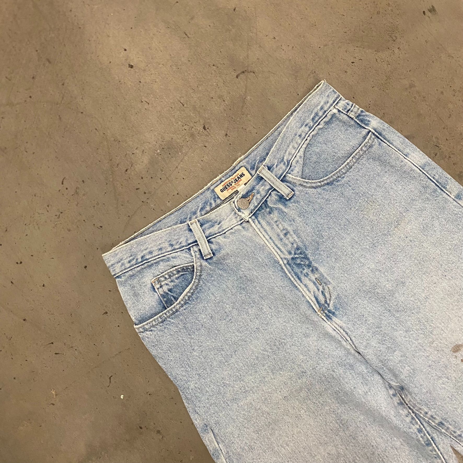 Guess Vintage 90s Guess Stonewashed Faded Denim Baggy Jeans Size US 32 / EU 48 - 3 Thumbnail