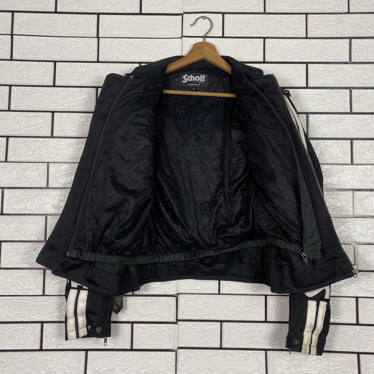 Schott Vintage Biker Motorcycle Jacket Schott NYC Big Logo Size US M / EU 48-50 / 2 - 14 Thumbnail