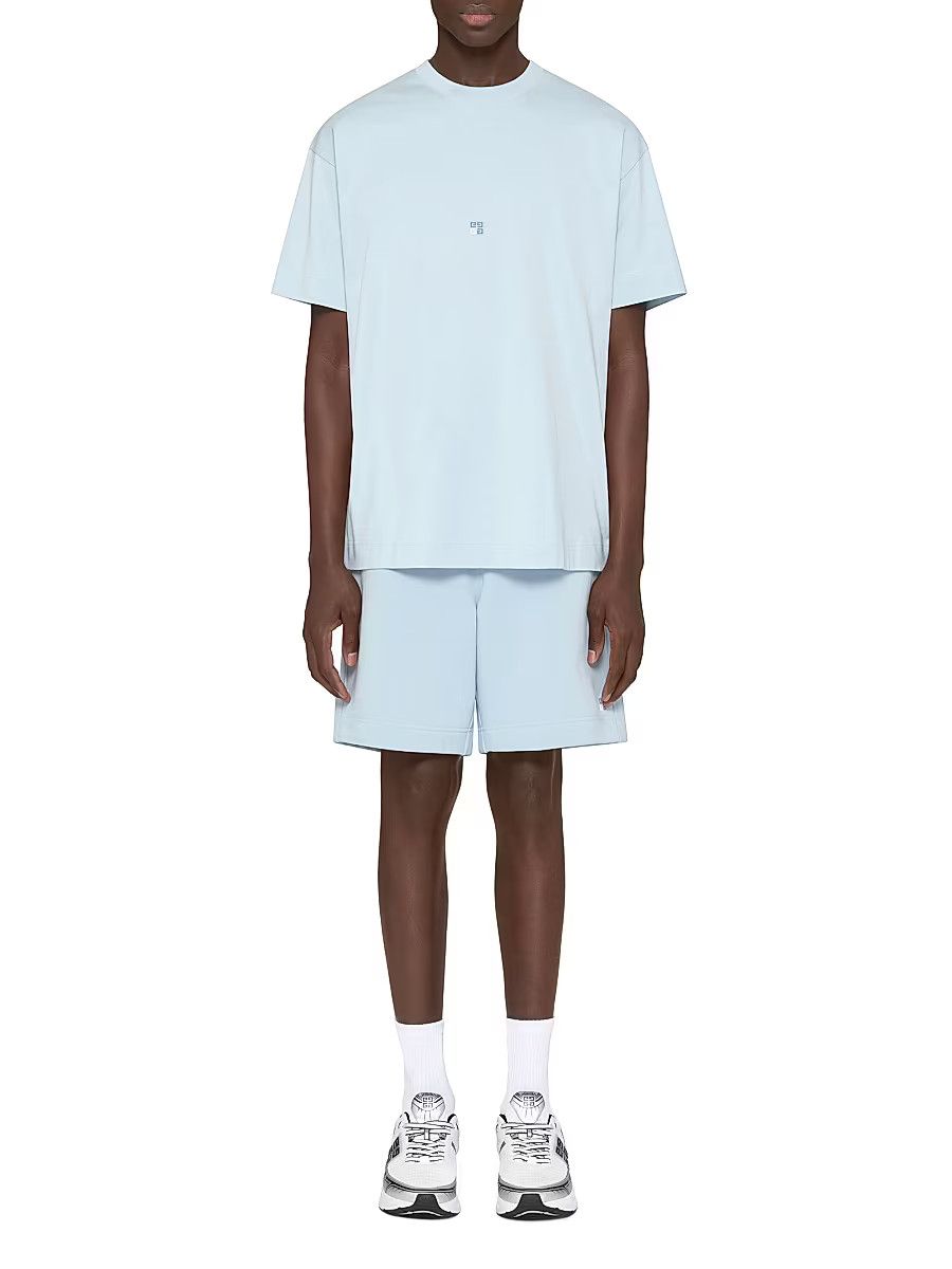 Givenchy o1mle0226 Fleece Bermuda Shorts in Blue Size US 34 / EU 50 - 2 Thumbnail