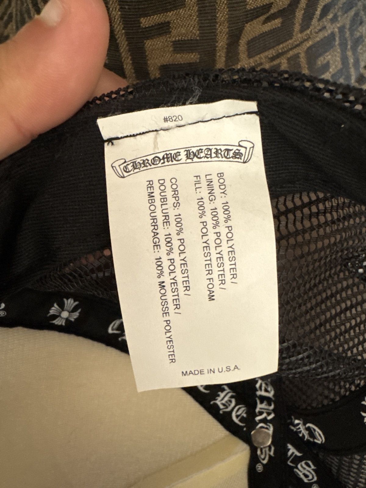 Chrome Hearts CHROME HEARTS EYECHART TRUCKER HAT Size ONE SIZE - 10 Thumbnail