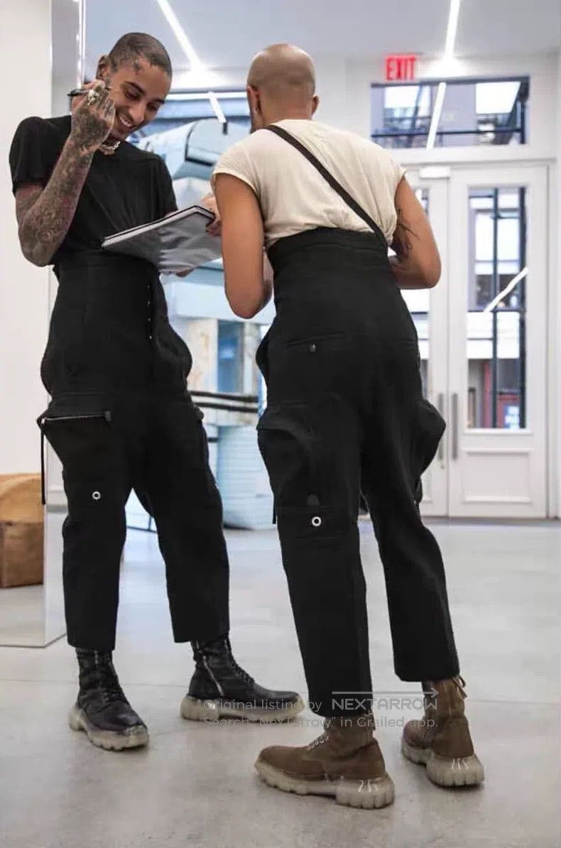 Rick Owens Rick Owens High-waisted denim overalls pants Size US 36 / EU 52 - 7 Thumbnail